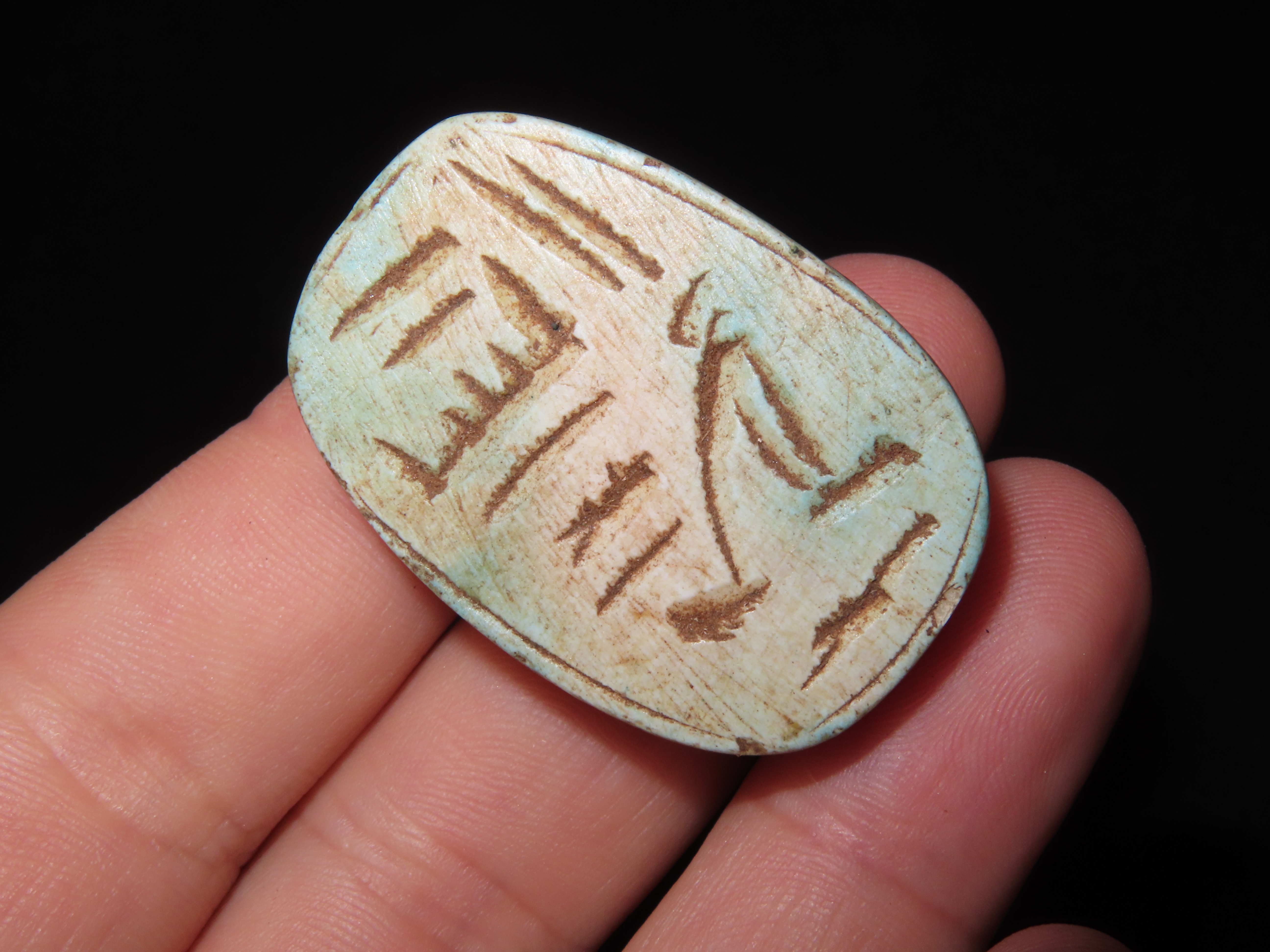 Nice Egyptian Scarab bead, 1085-730 BC, Nice Example with Great Patina
