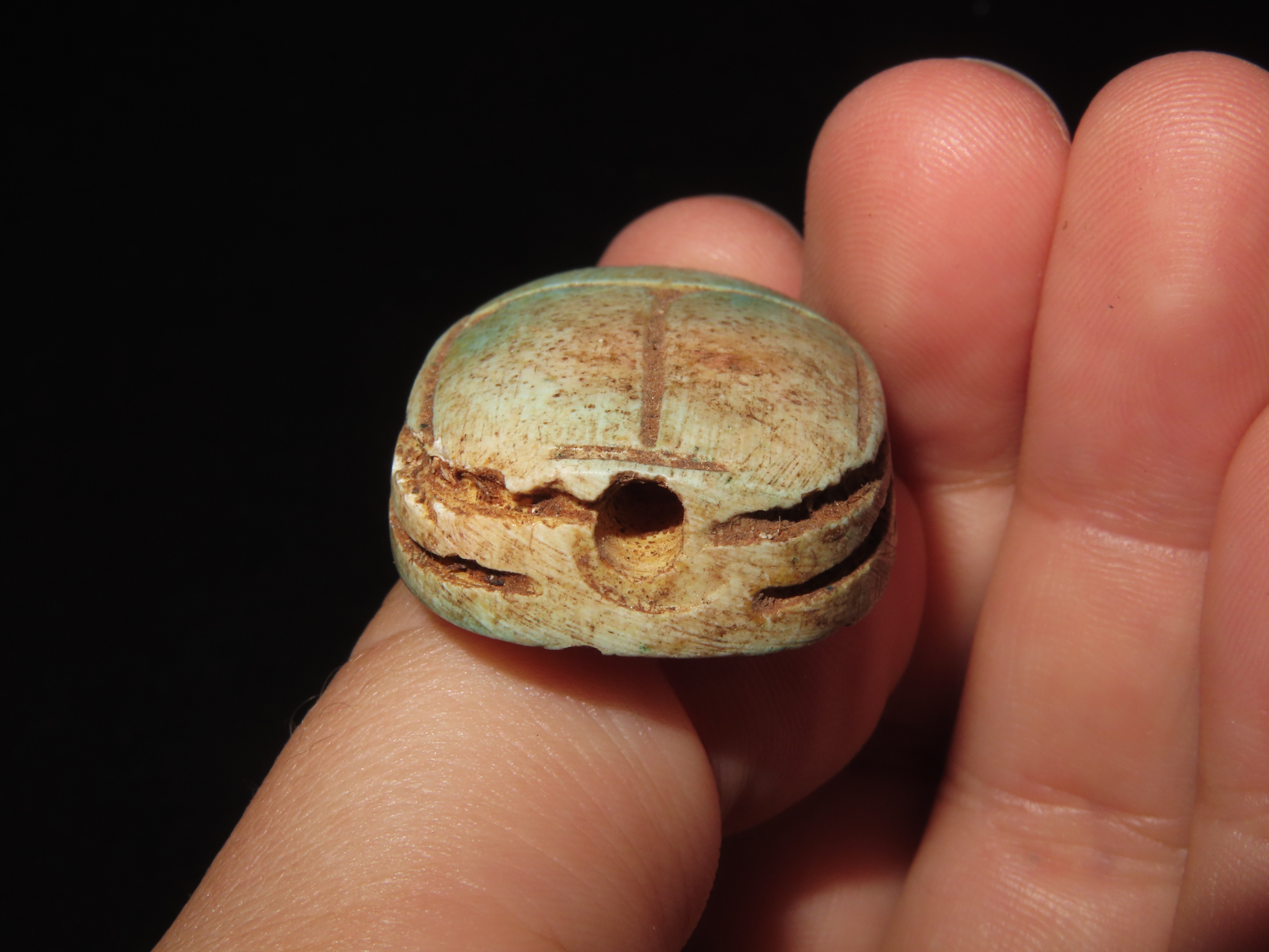Nice Egyptian Scarab bead, 1085-730 BC, Nice Example with Great Patina