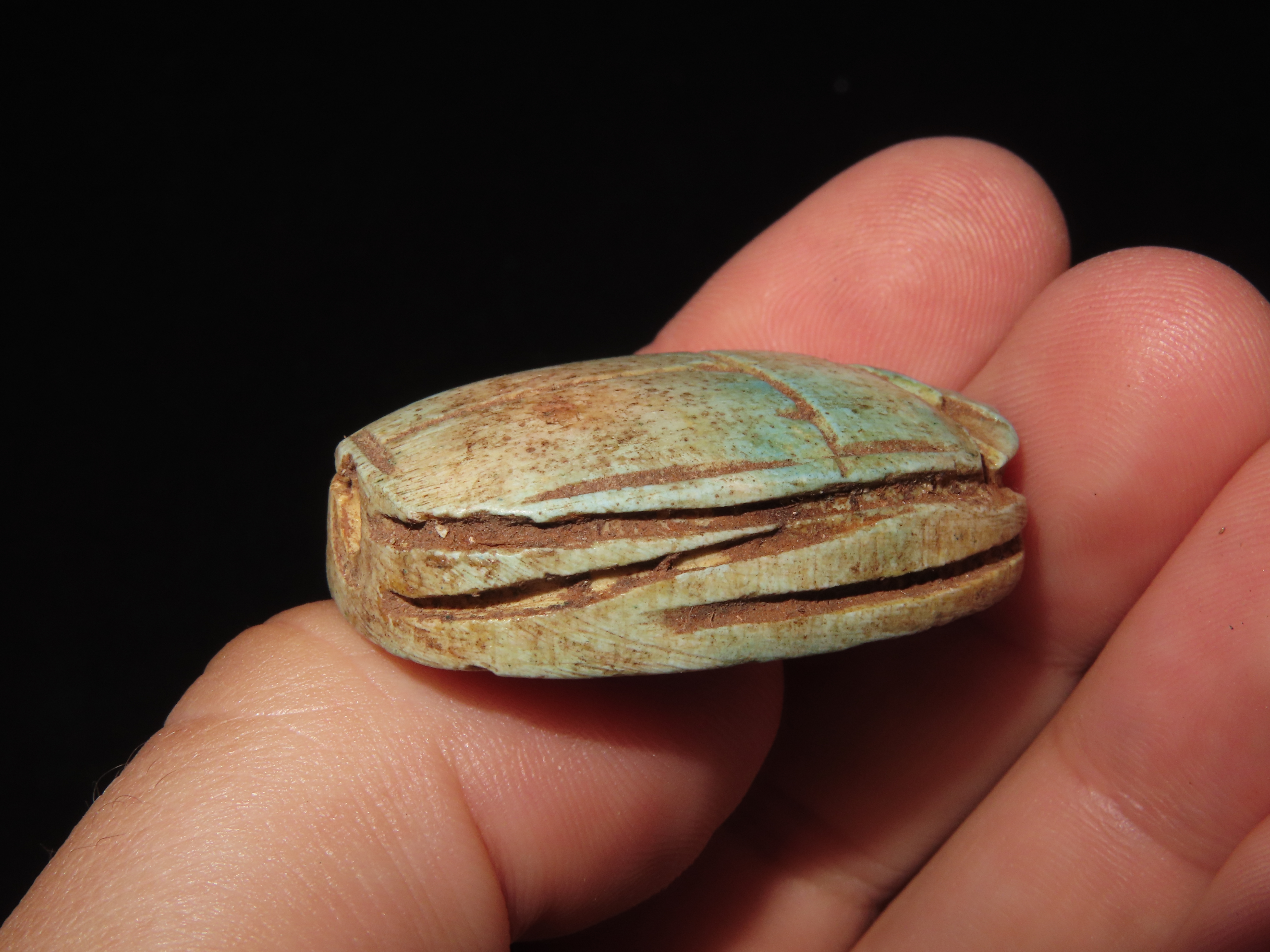 Nice Egyptian Scarab bead, 1085-730 BC, Nice Example with Great Patina