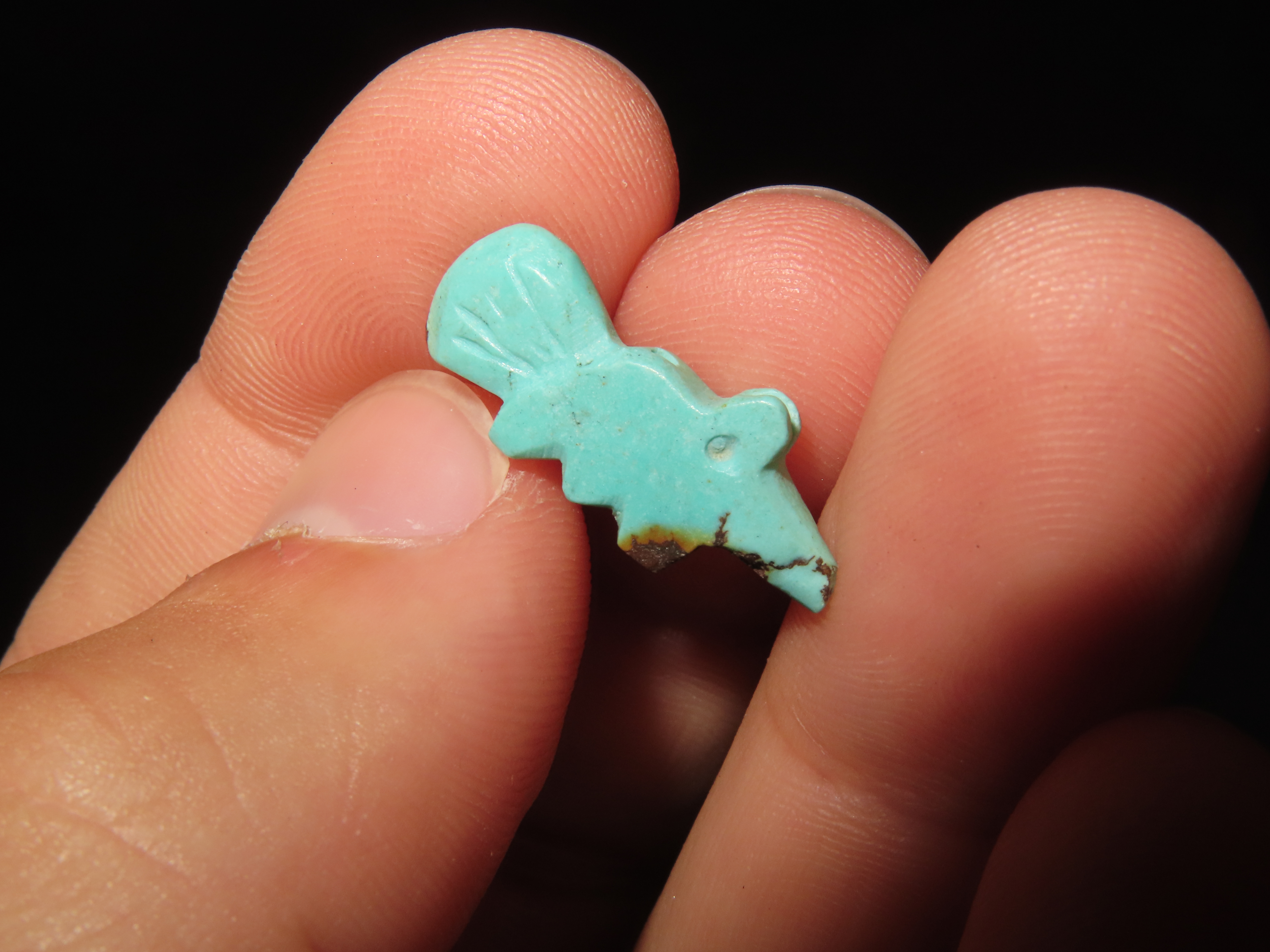 Nice Turquoise Zuni Fetish Animal Effigy Bead, Great Example