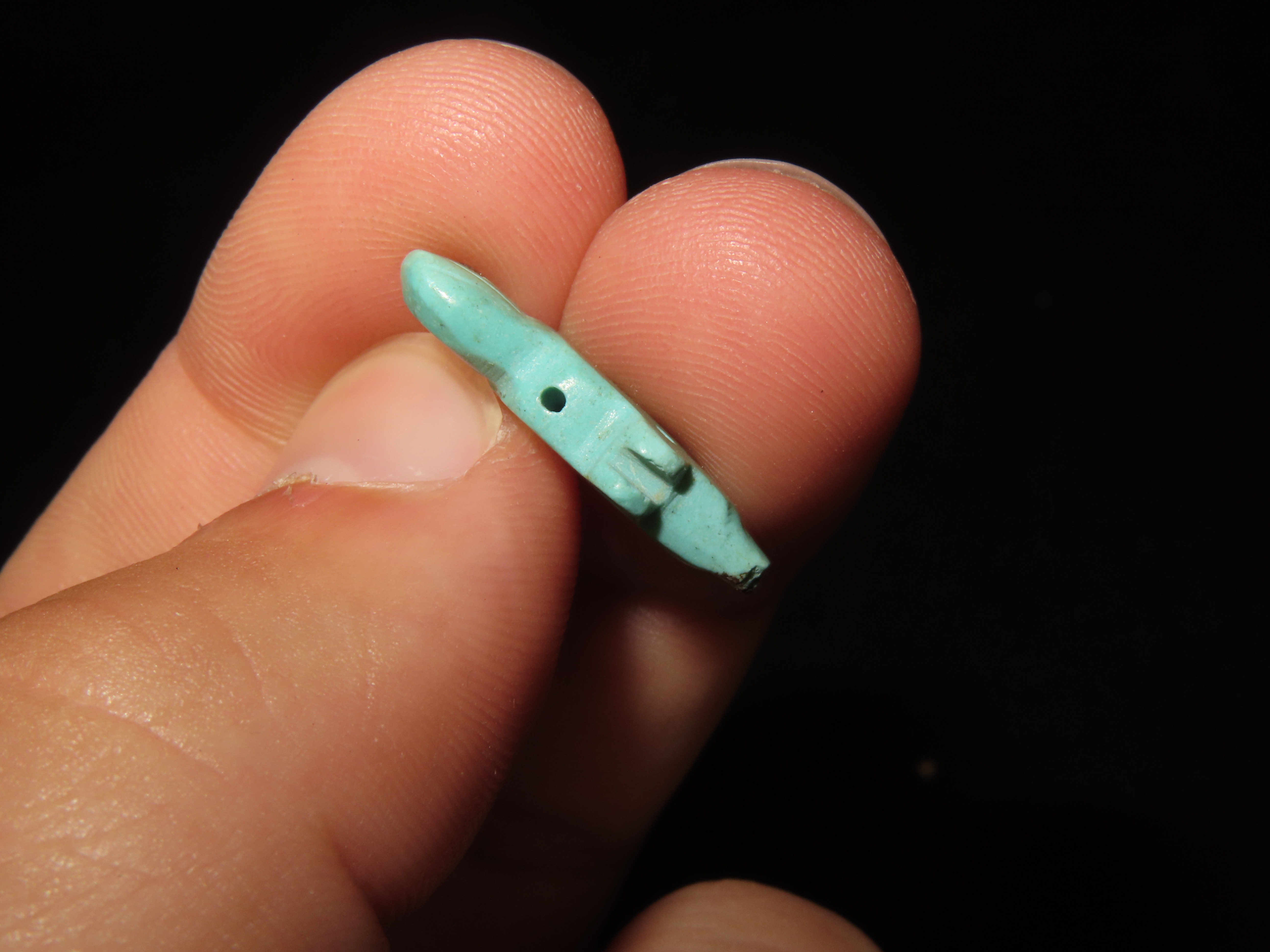 Nice Turquoise Zuni Fetish Animal Effigy Bead, Great Example