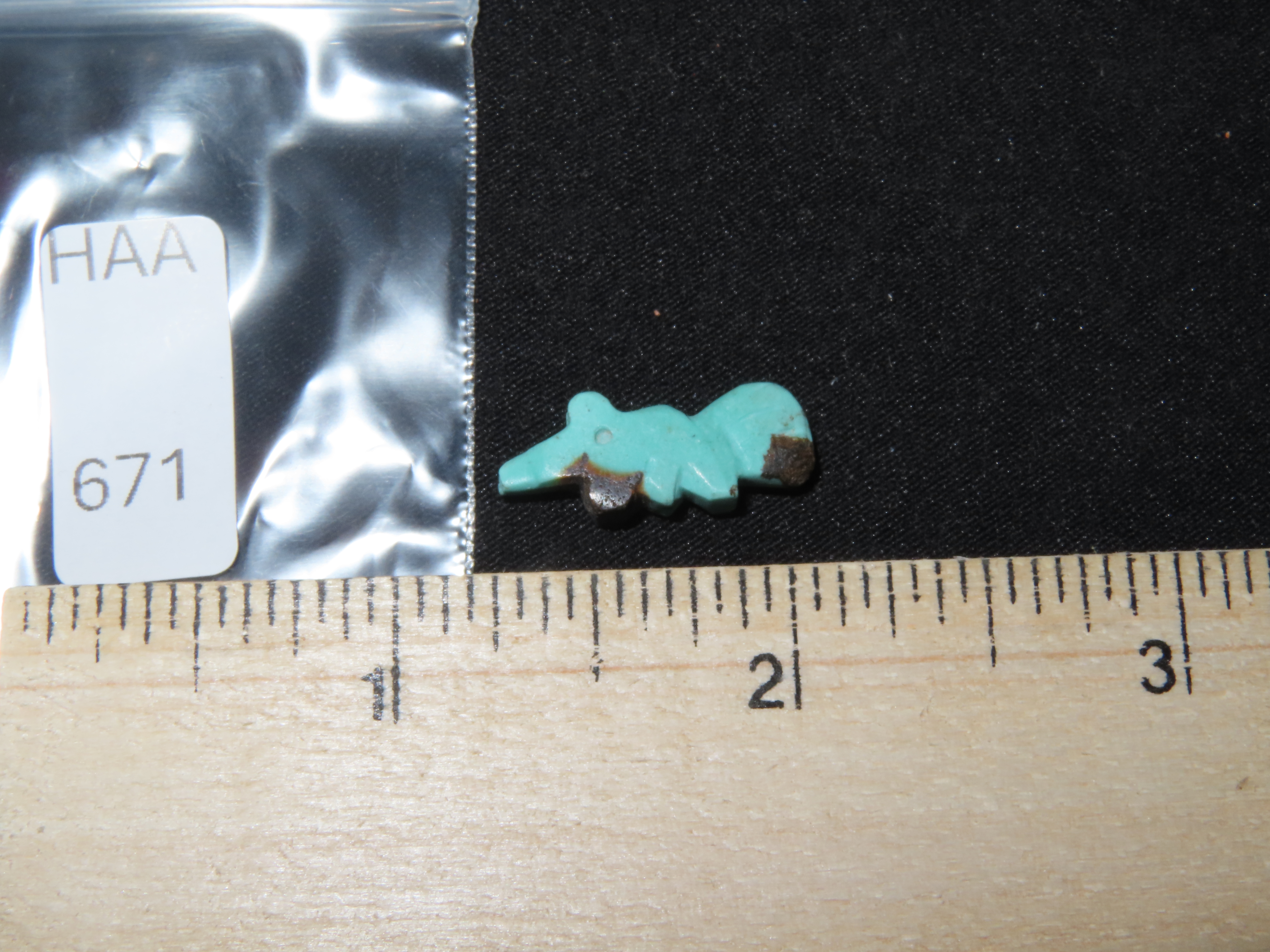 Nice Turquoise Zuni Fetish Animal Effigy Bead, Great Example