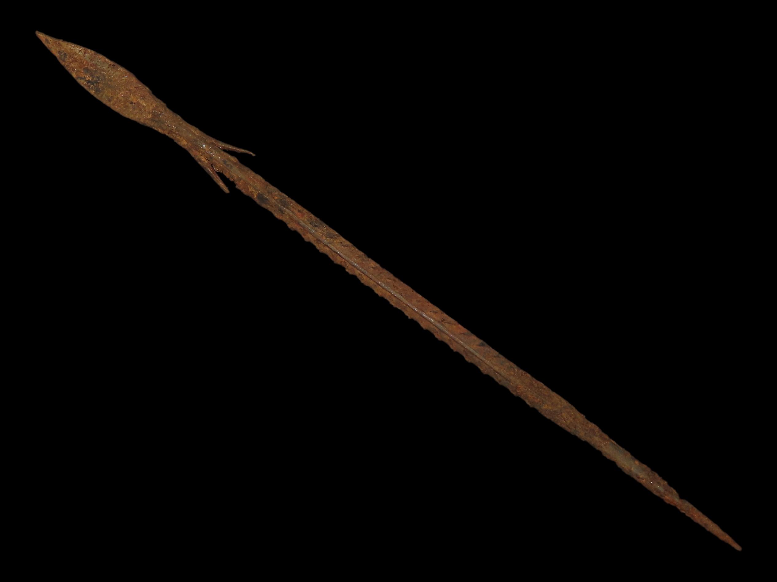 7 1/16" Egyptian Metal Spear, Iron Arrow Shaft, Egypt, Sahara Desert, Africa.