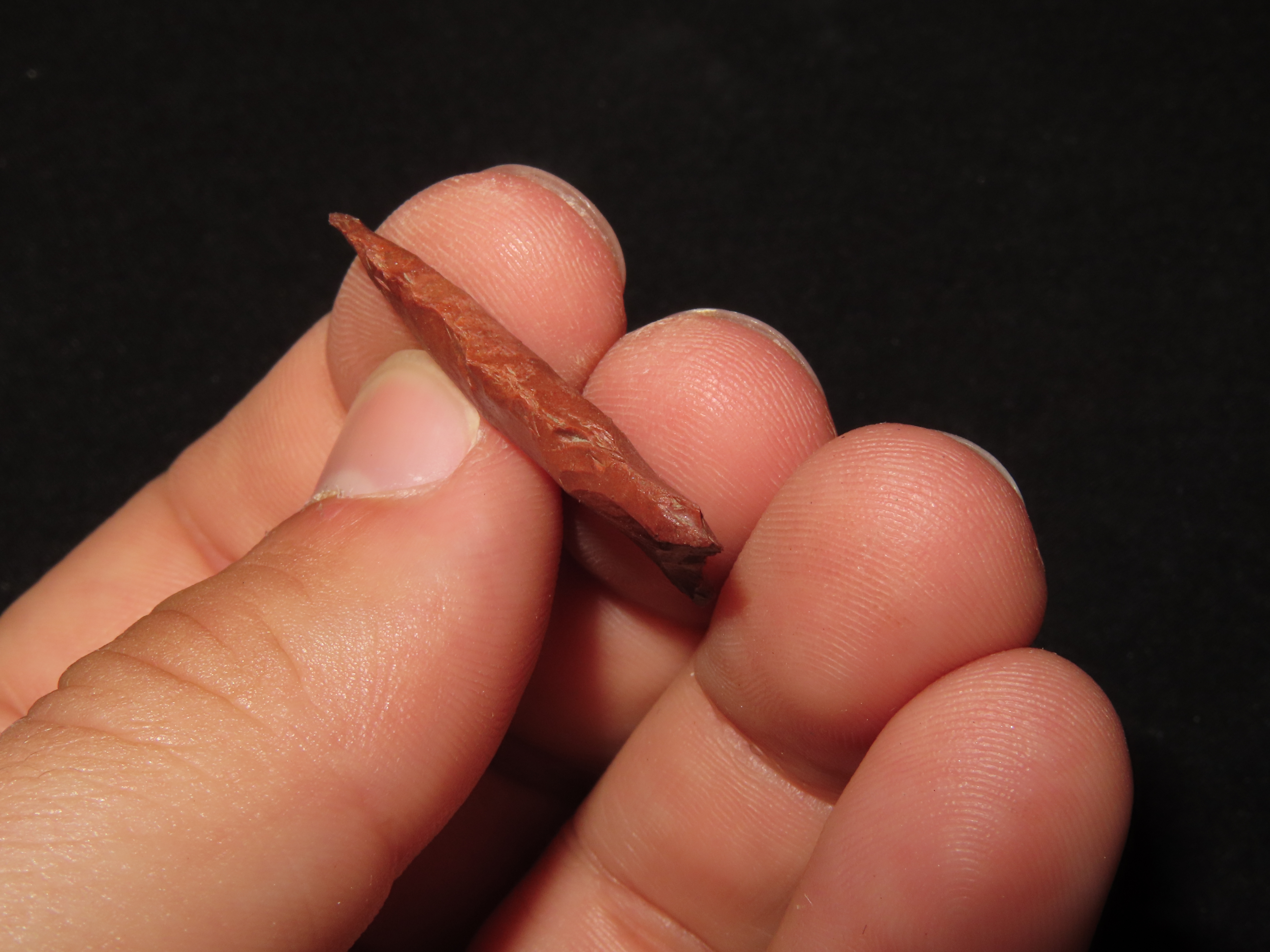 Horse Creek Chert Hamilton Triangle found in Hardin Co. Tennessee. Indian Arrowhead, Artifact