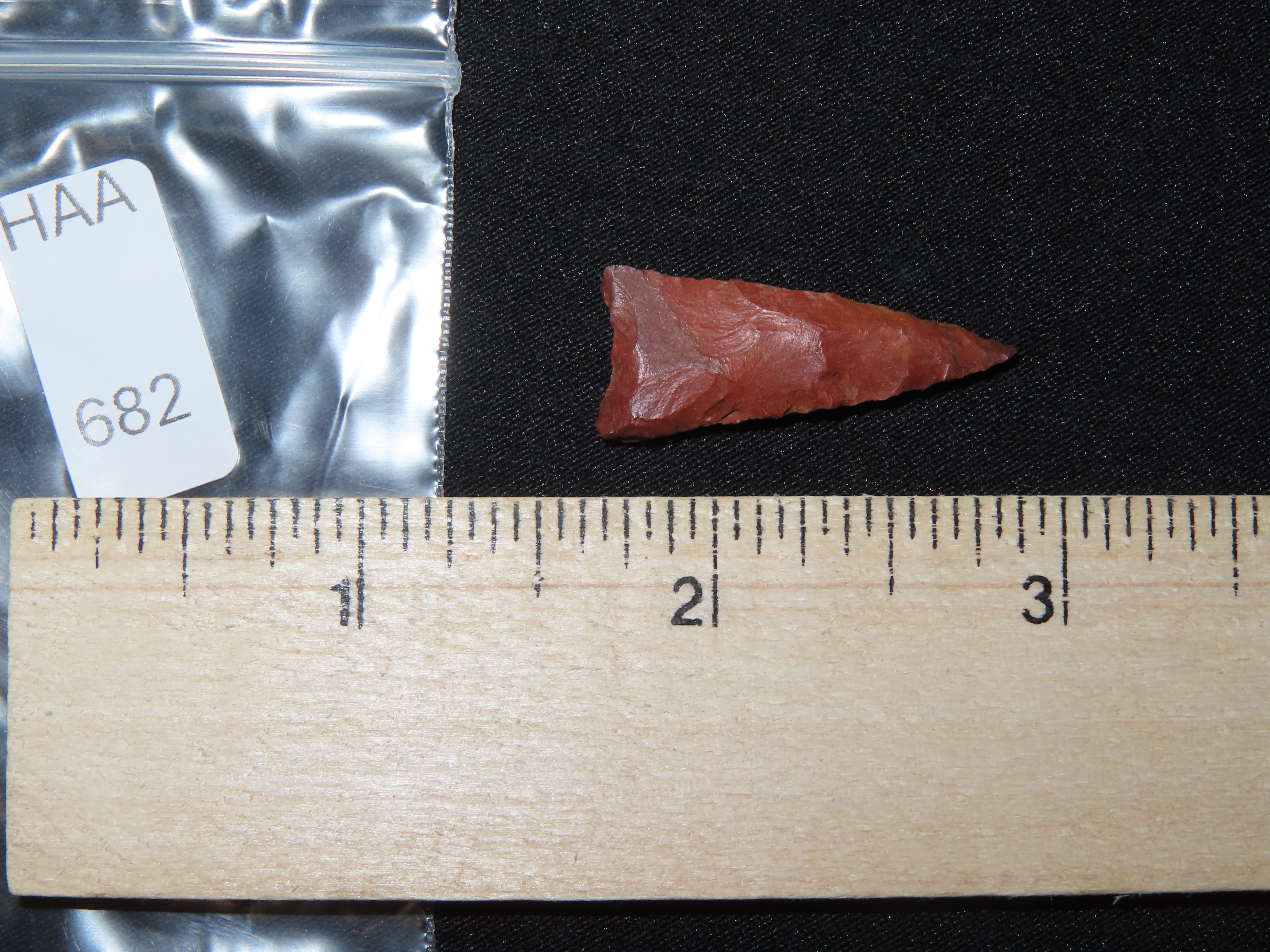 Horse Creek Chert Hamilton Triangle found in Hardin Co. Tennessee. Indian Arrowhead, Artifact