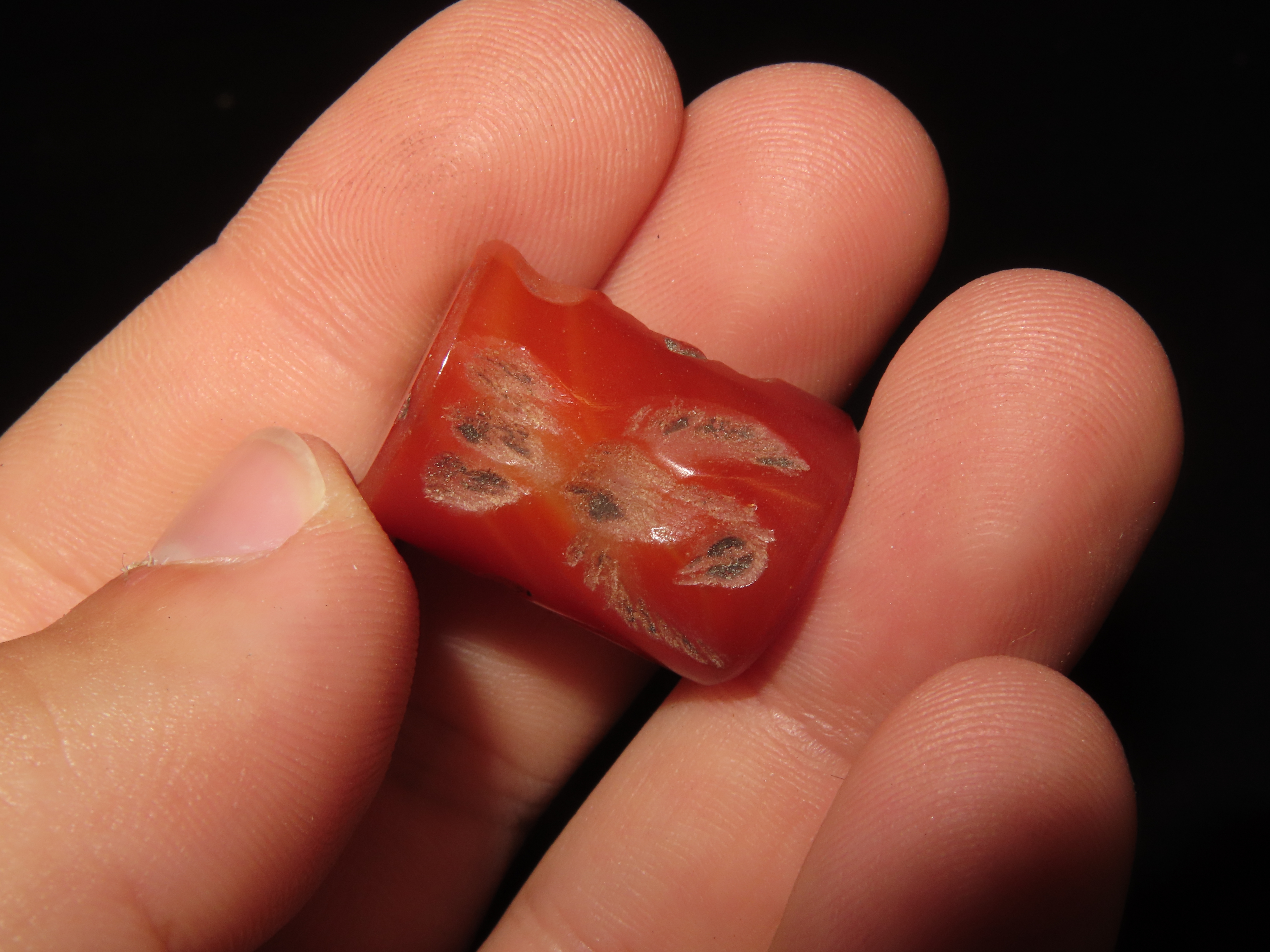 Ancient Roman Viking Engraved Intaglio Seal Bead
