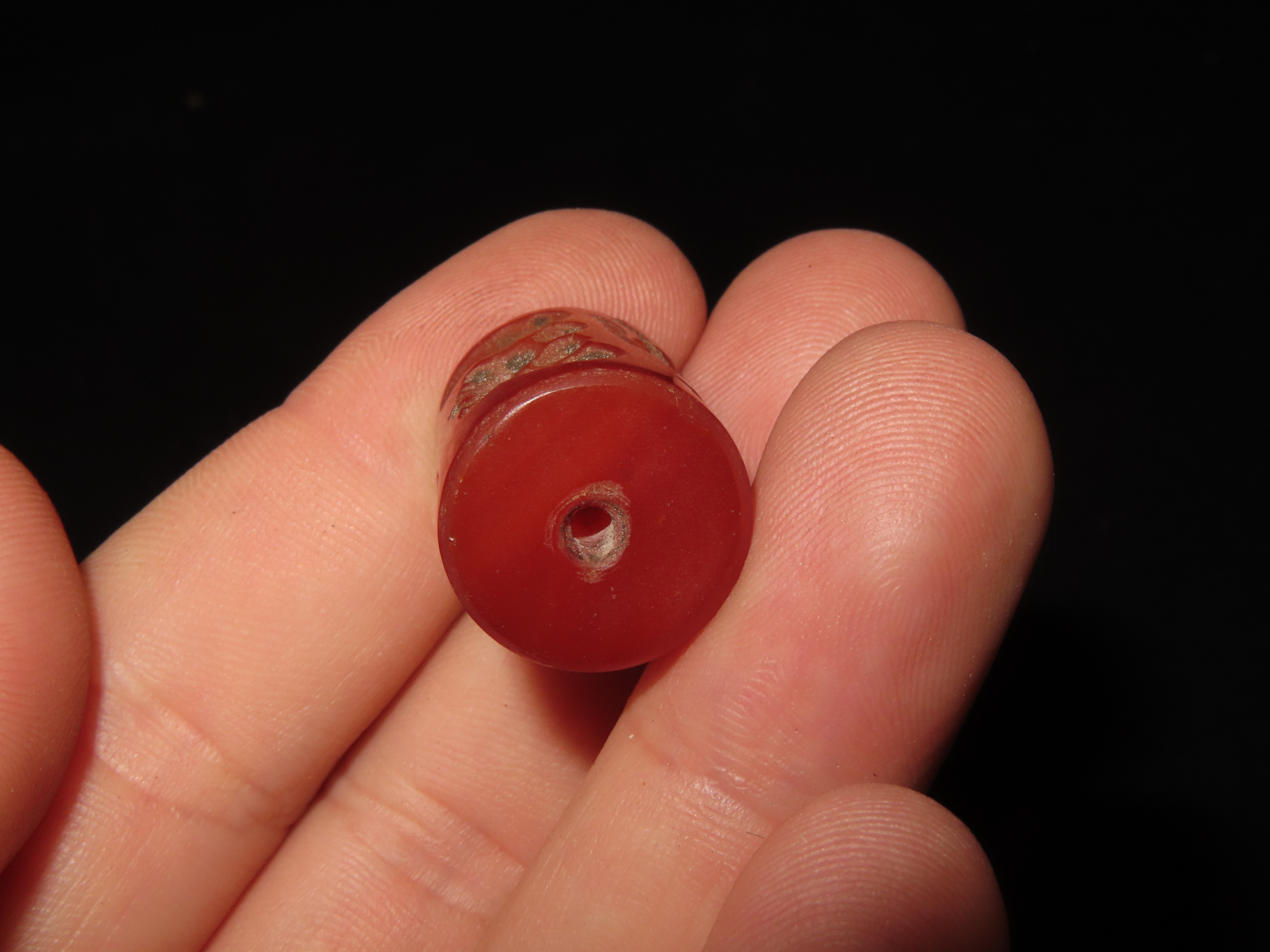 Ancient Roman Viking Engraved Intaglio Seal Bead