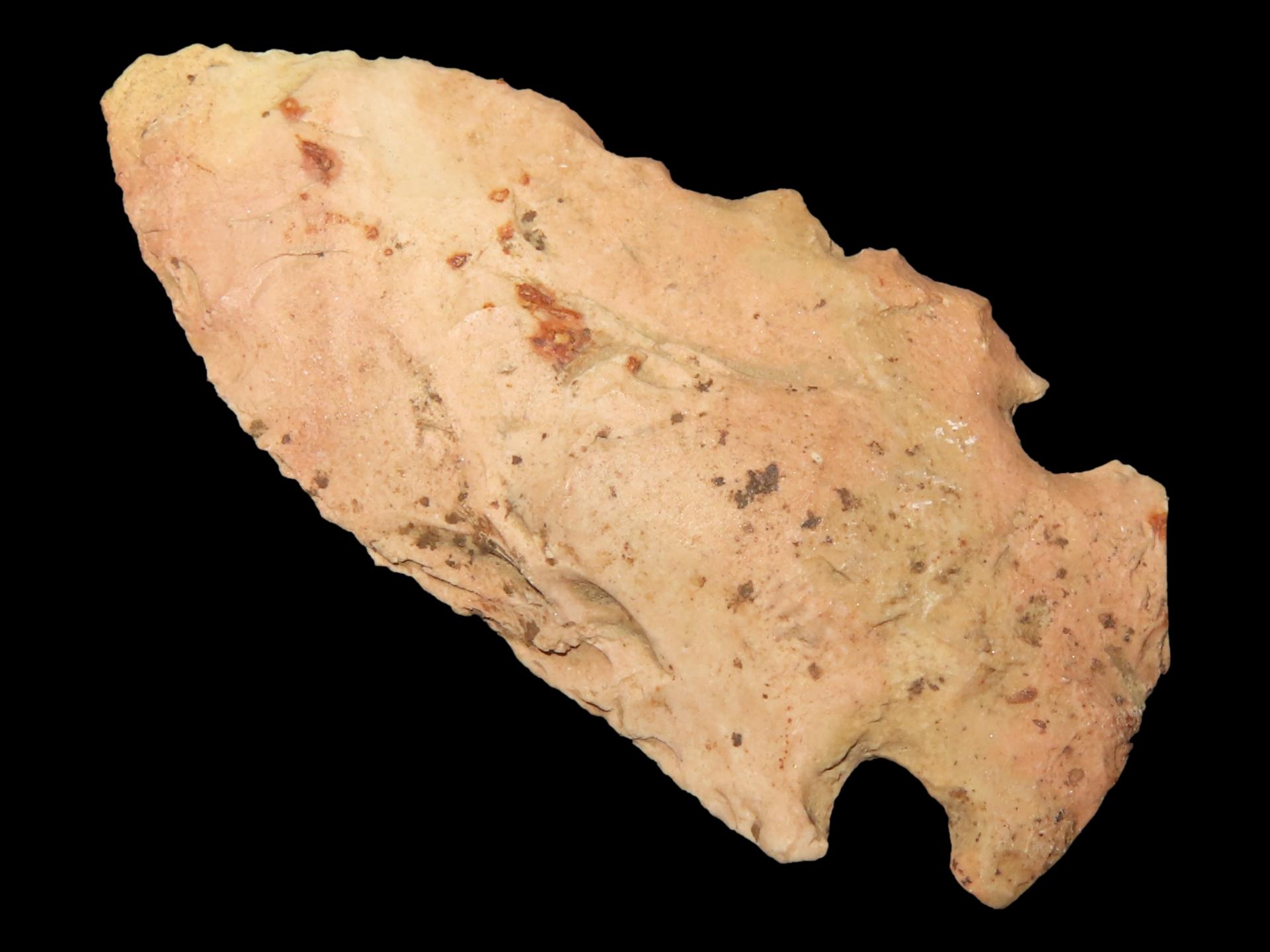 2 1/8" Kirk Corner Notch found in Adams County Illinois. Indian Arrowhead, Artifact.