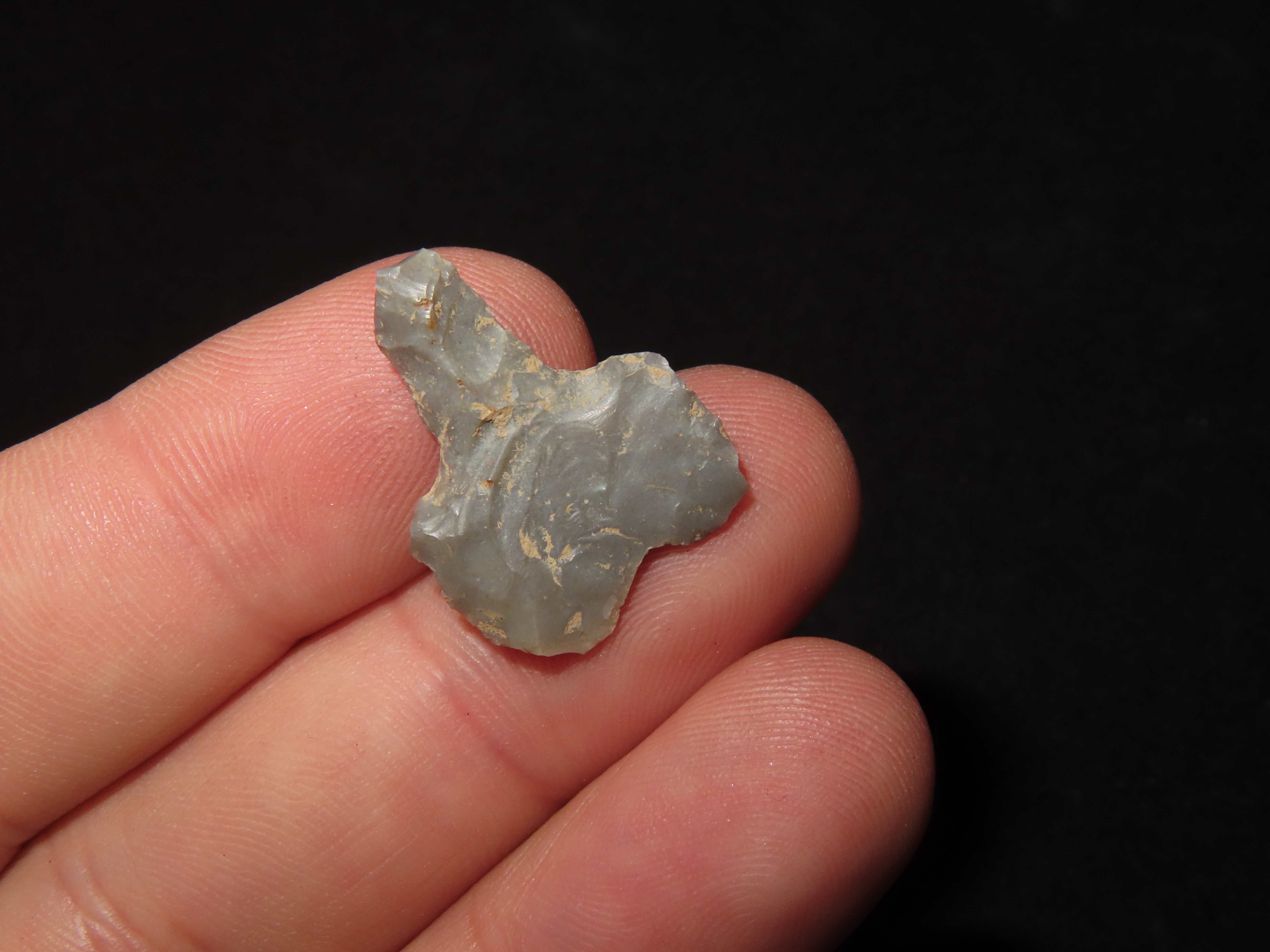Mini Paleo Clovis / Folsom Micro Drill found in Graves County Kentucky. Triple fluted on one side.