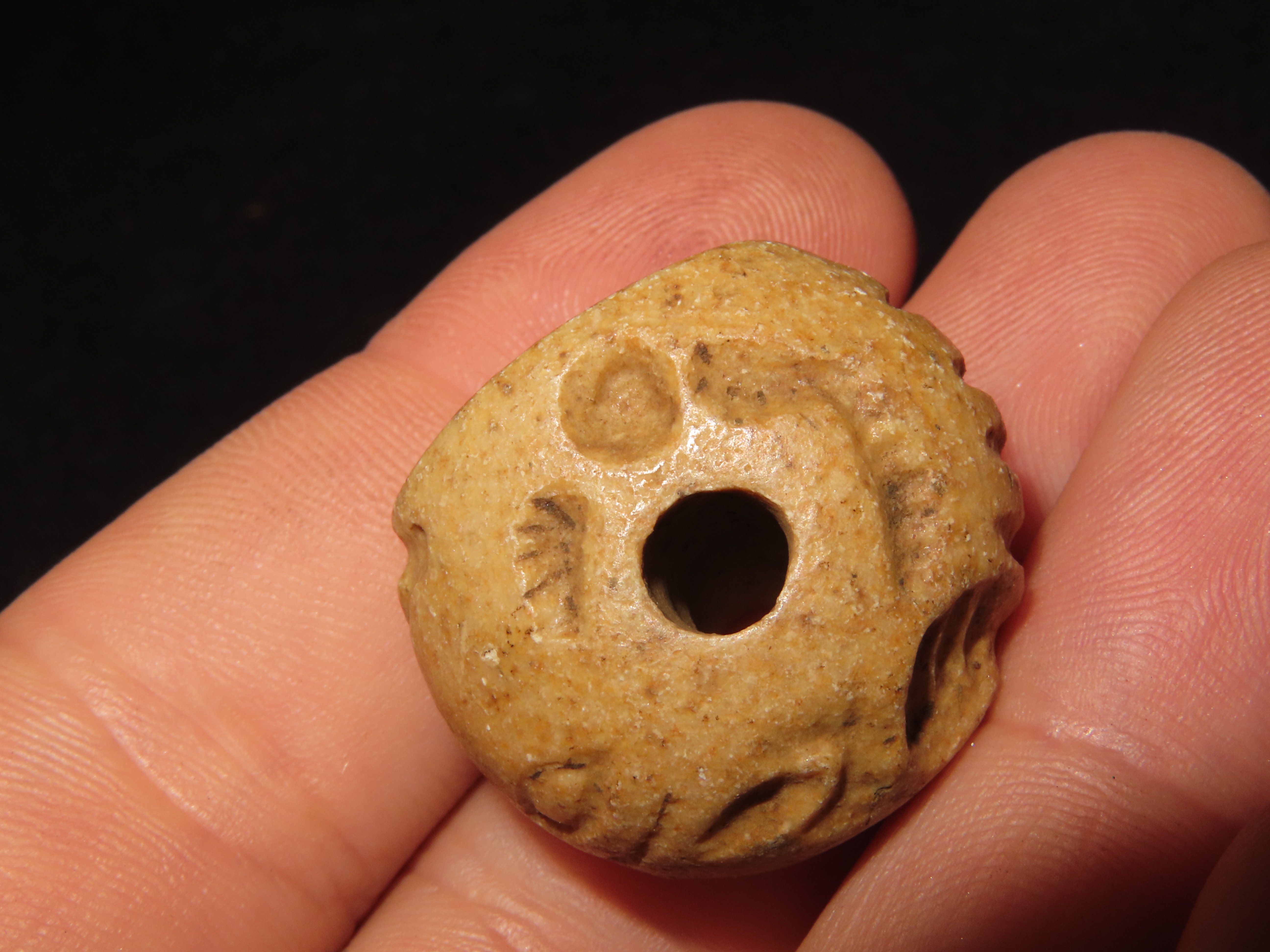 Ancient Roman Viking Engraved Intaglio Seal Bead