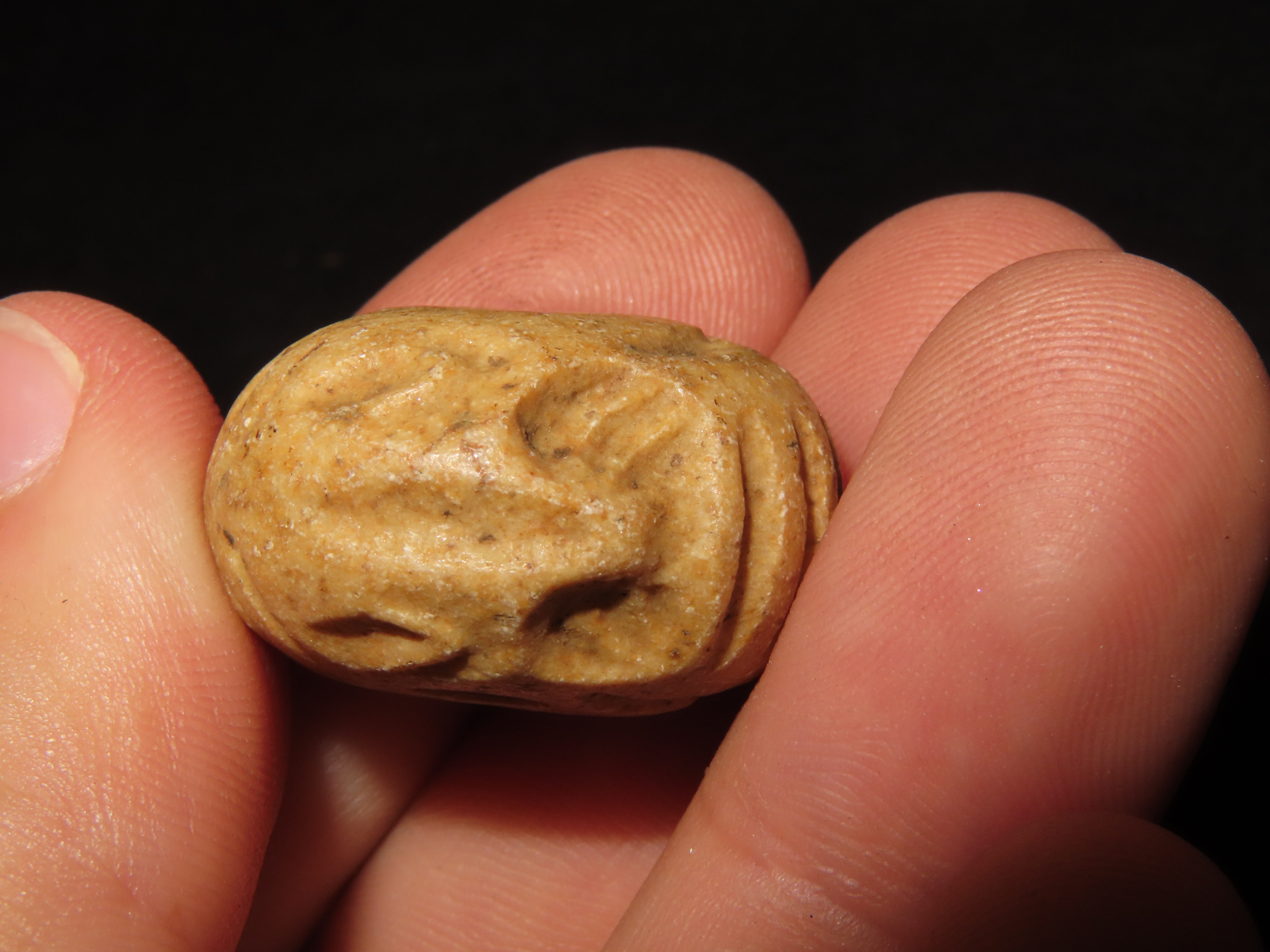 Ancient Roman Viking Engraved Intaglio Seal Bead