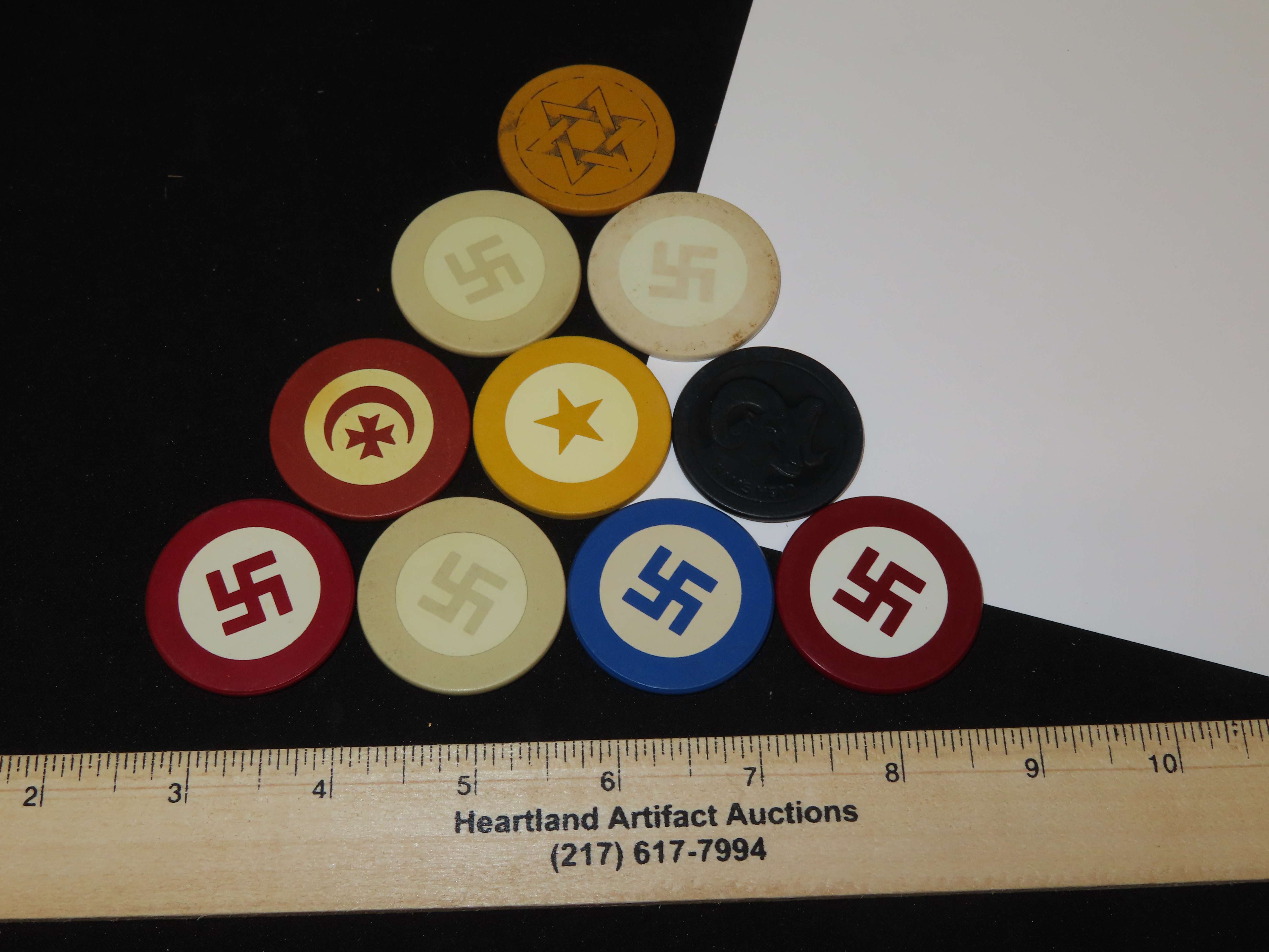 Lot of Vintage Wild West Poker Chips, Old Western Saloon Gambling Chips.
