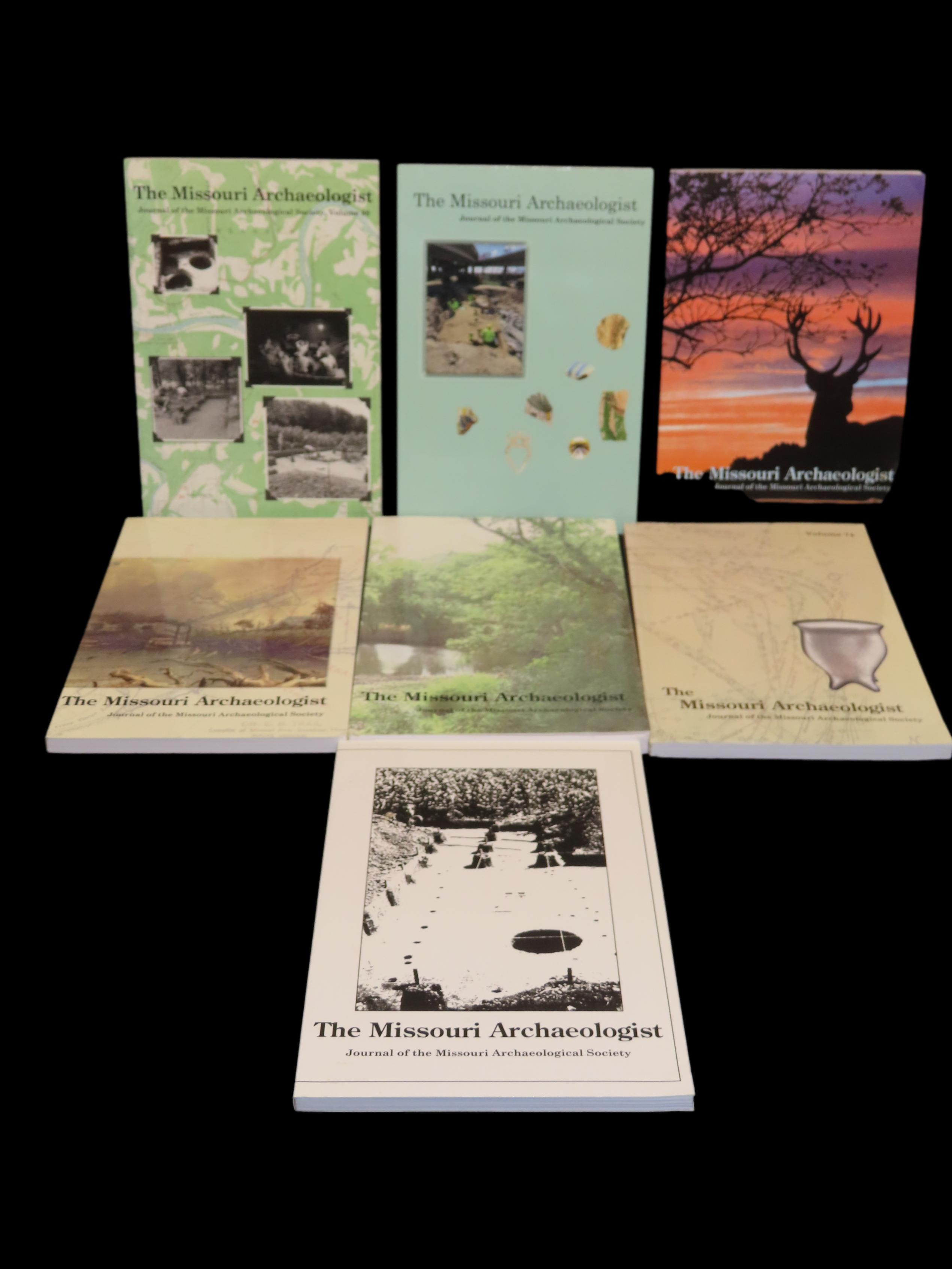 Lot of 6 Missouri Archaeologist. Full of Pics & Articles on all kinds of Artifacts & Sites. 2013-2019, Only one issue printed per year on th