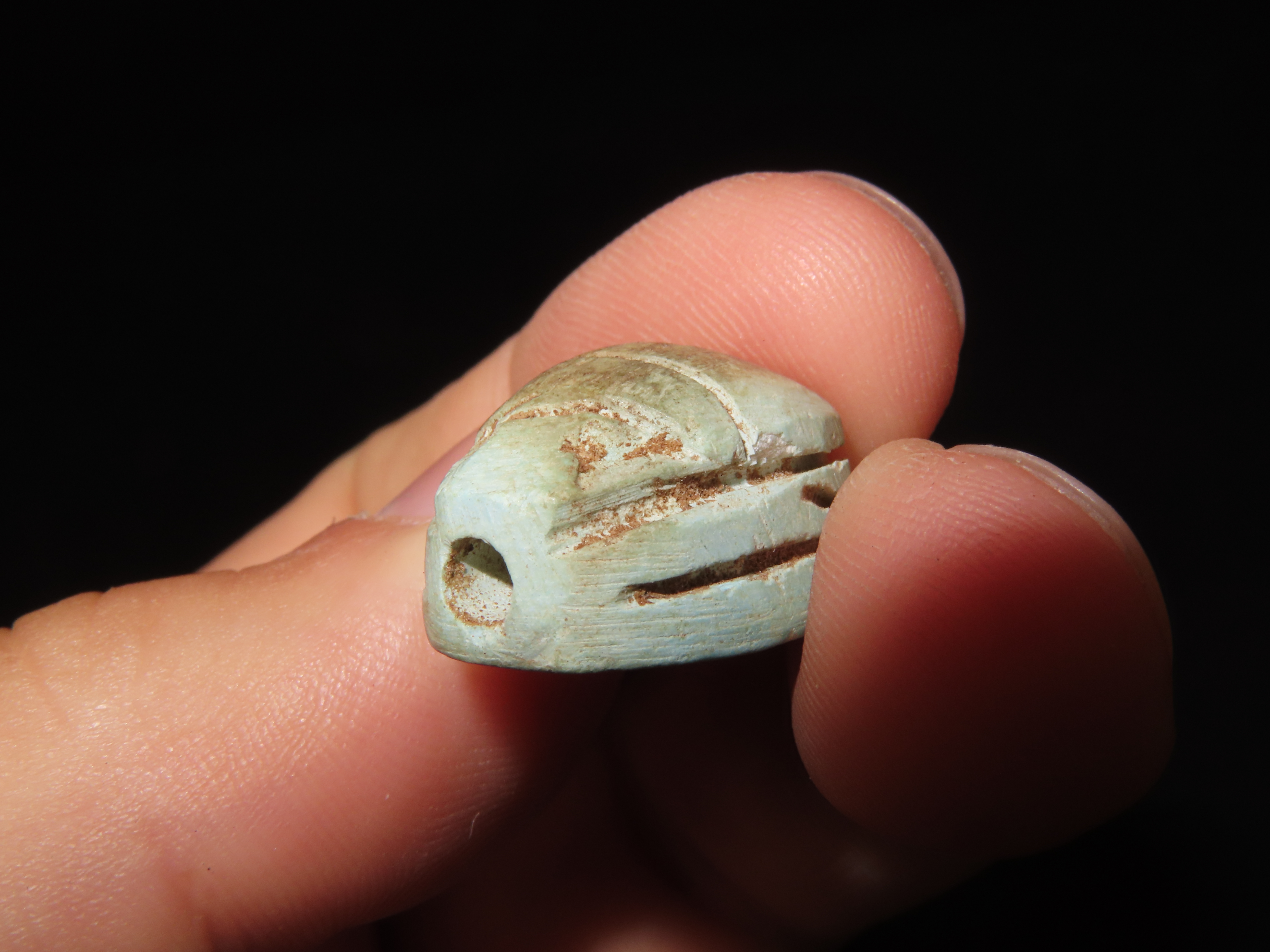 Nice Egyptian Scarab Bead, 1085-730 BC, Nice Example with Great Patina