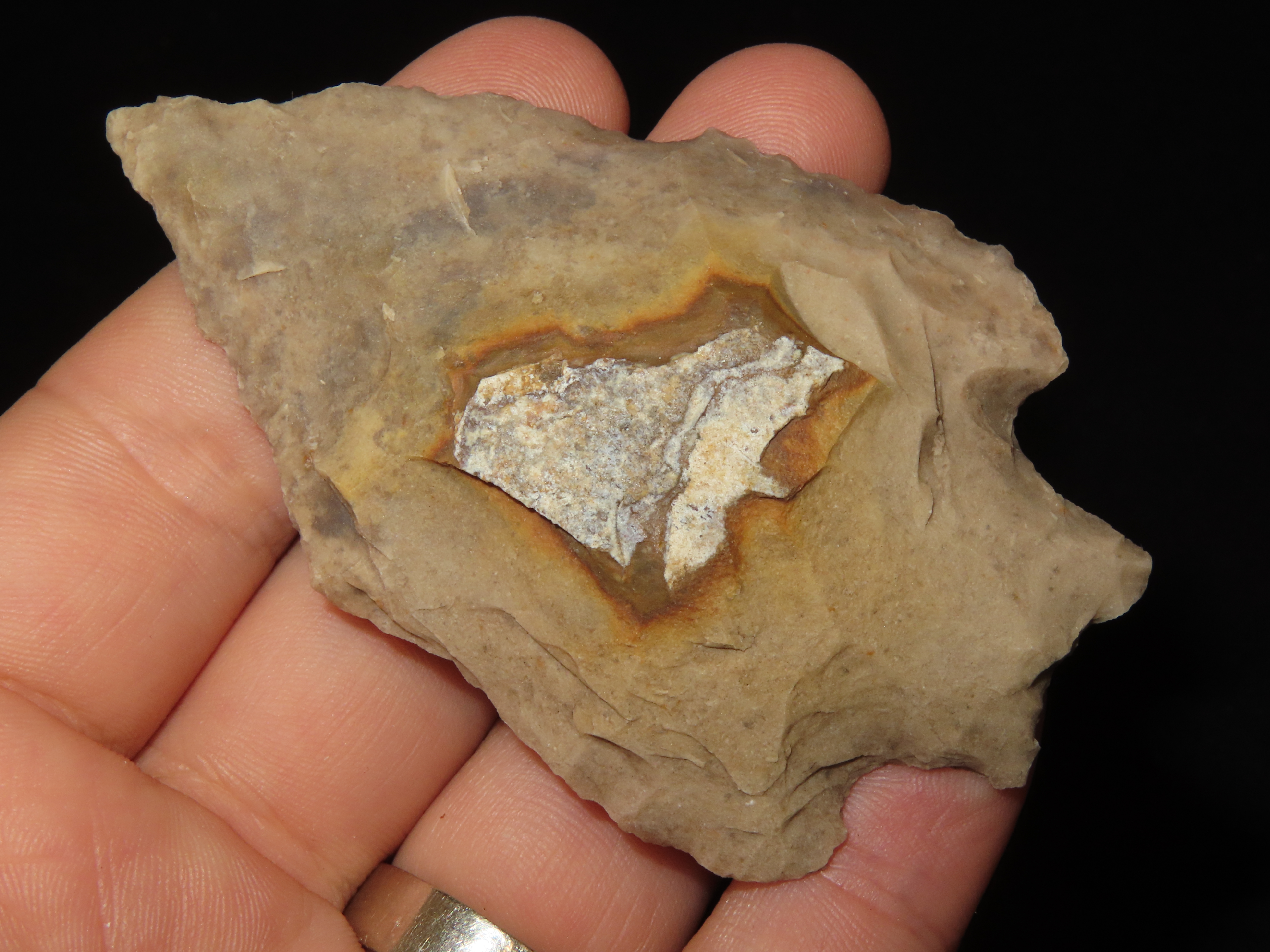 3 1/8" Texas Pedernales / Perd found in Bandera County TX. Colorful Example!