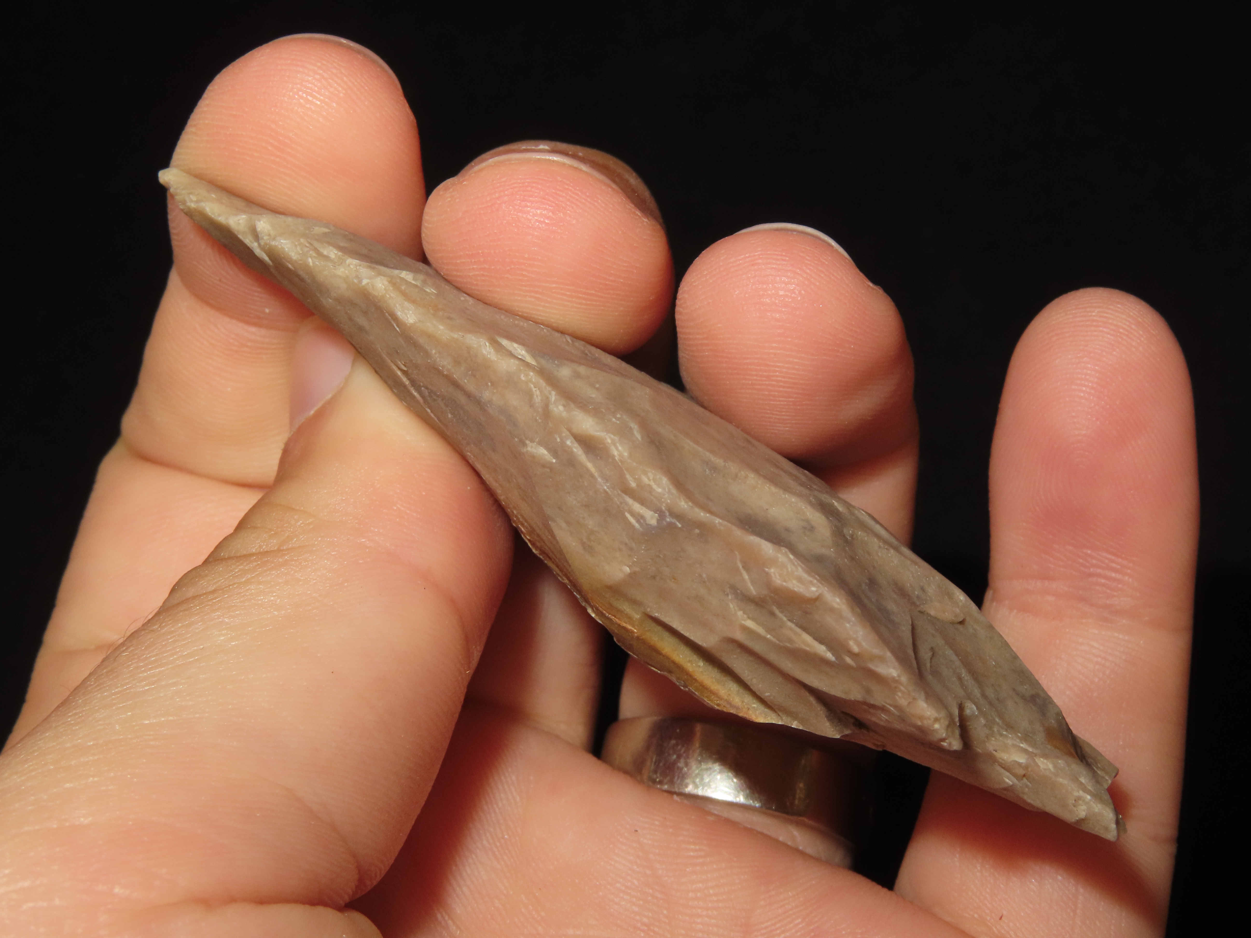 3 1/8" Texas Pedernales / Perd found in Bandera County TX. Colorful Example!