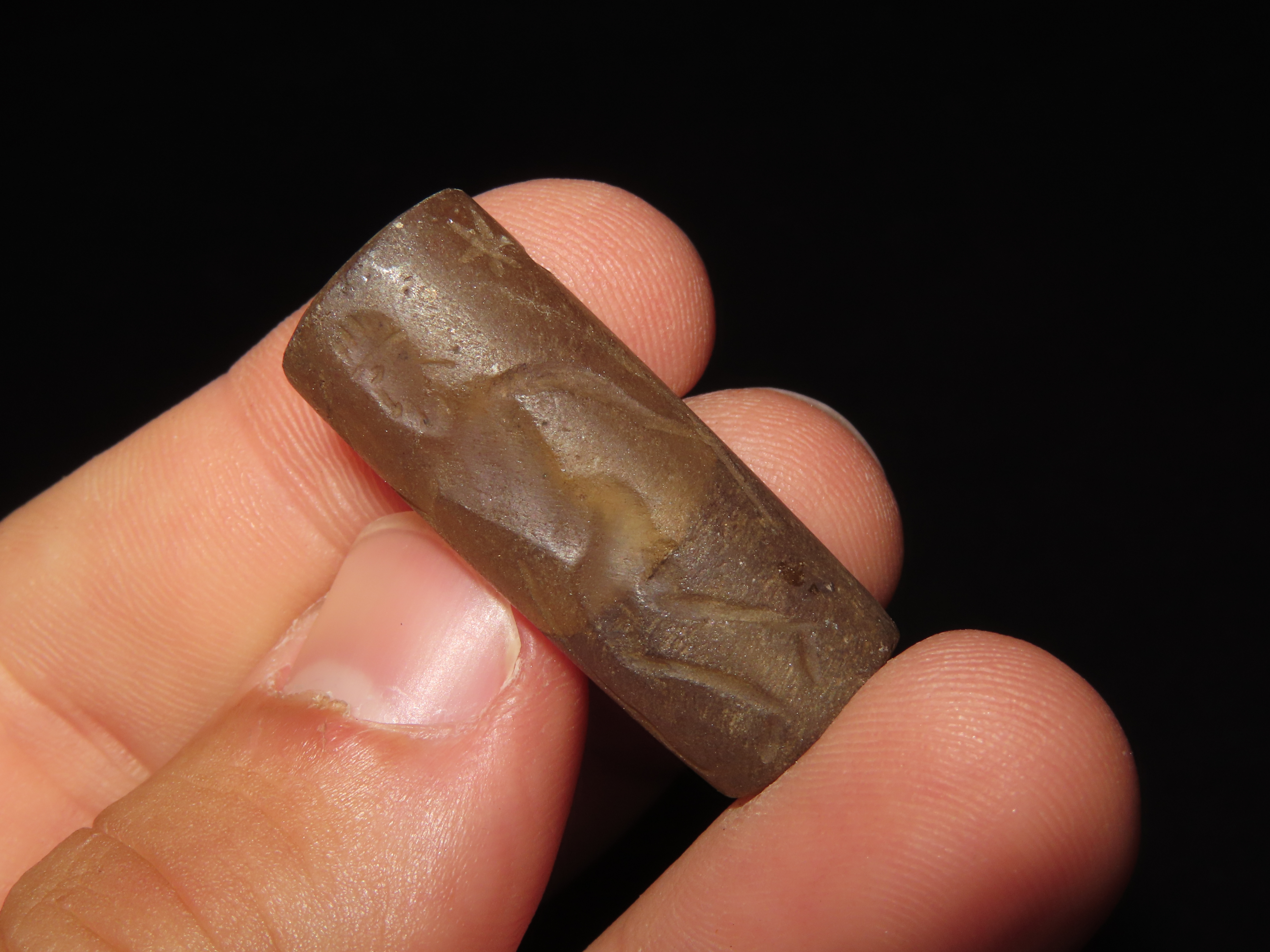 Ancient Roman Viking Engraved Intaglio Seal Bead