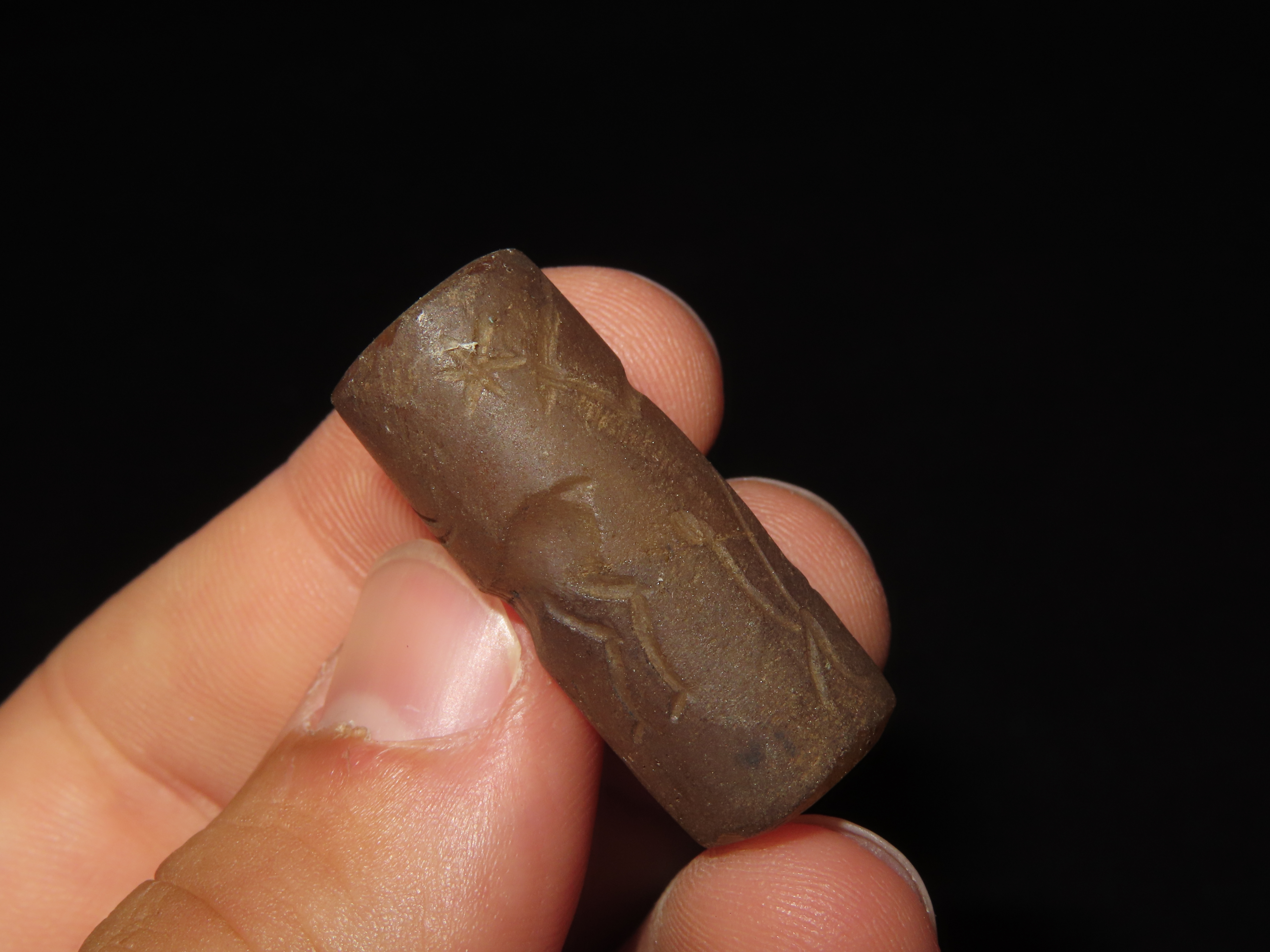 Ancient Roman Viking Engraved Intaglio Seal Bead