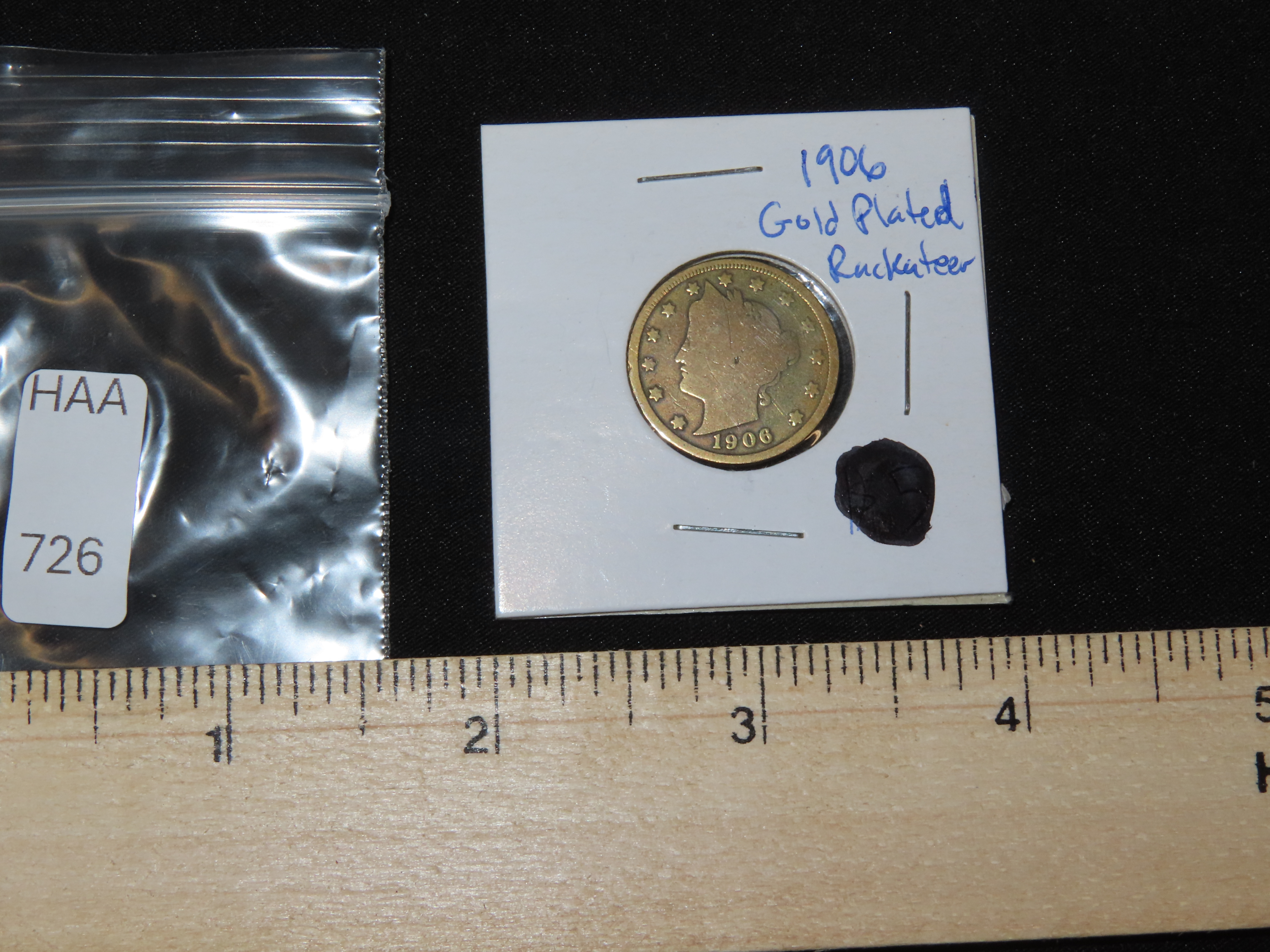 Rare 1903 Gold Plated "Rackateer" Nickel, These were Plated back in the early 1900's to try to pass off as a $5 Gold Coin, as they were of s