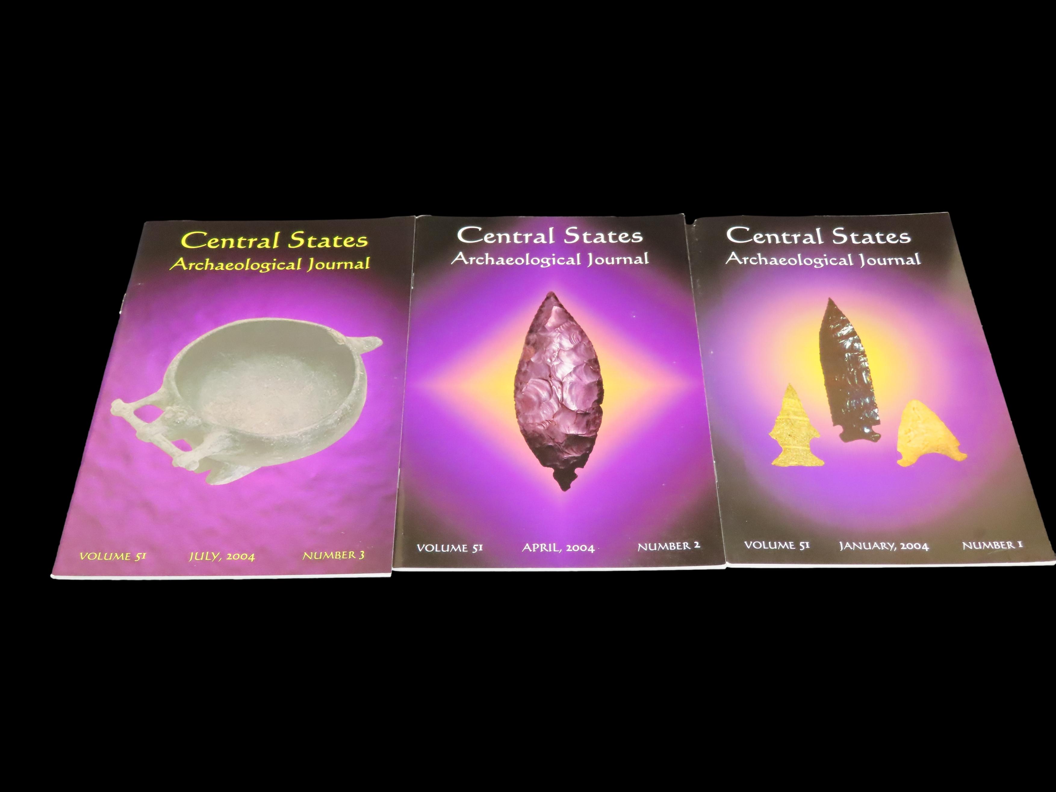 SET OF 3 CENTRAL STATES ARCHAEOLOGICAL JOURNALS FOR 2004