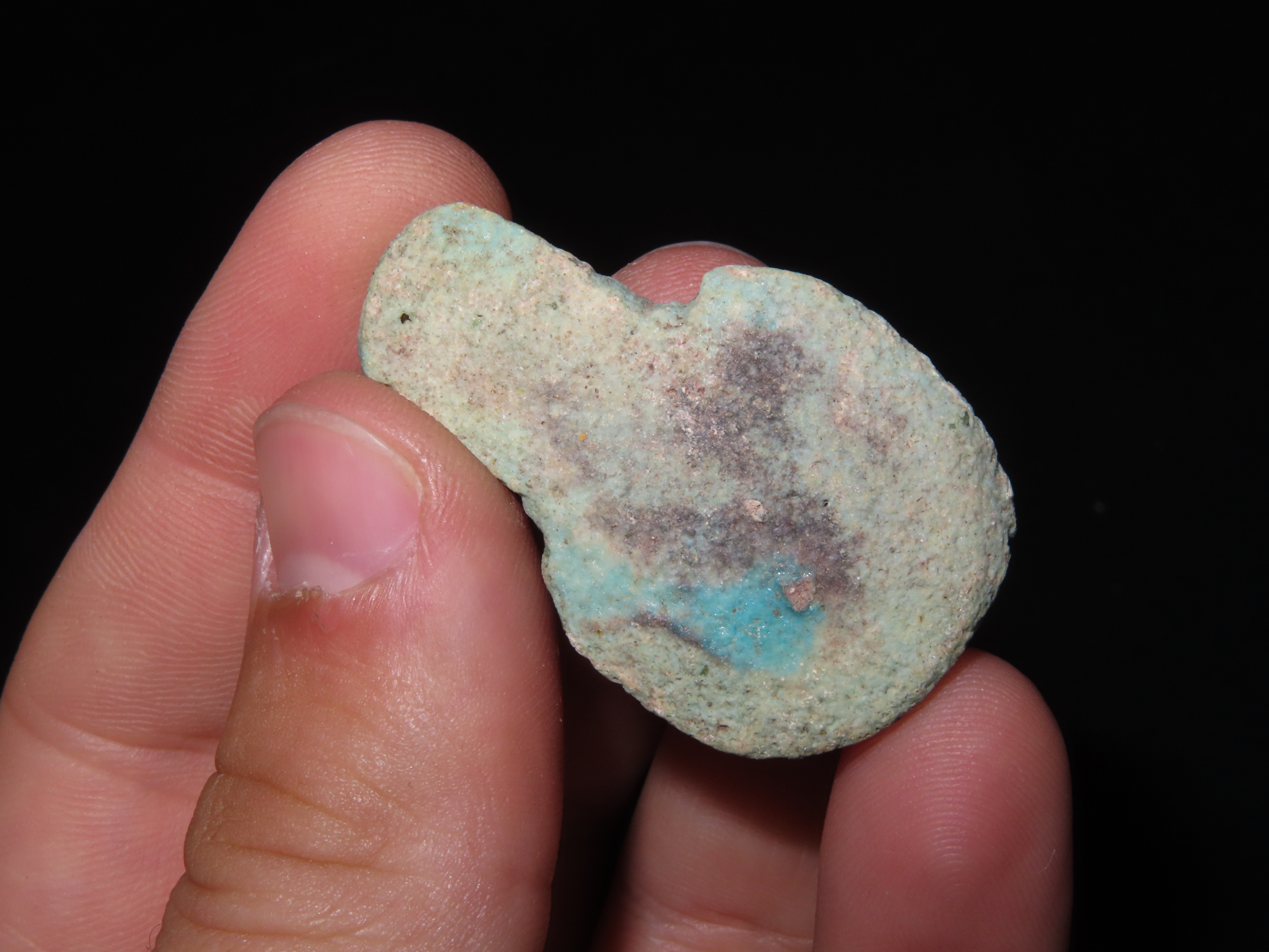 Nice Egyptian Faience Amulet, Pharoh, 1550-332BC. Great Example