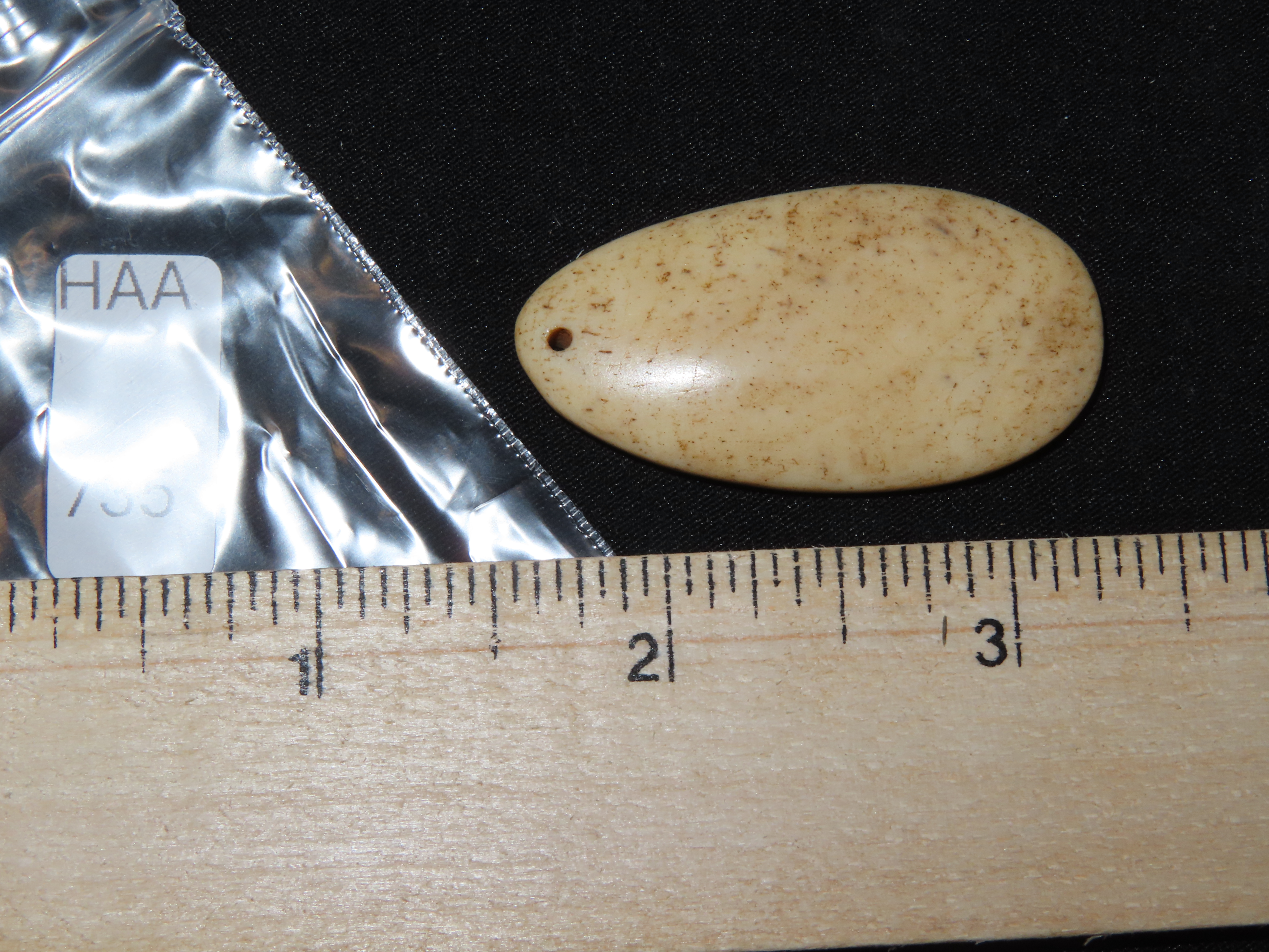 Bone Pendant found in South Dakota. Highly Polished Examples, Mandan Culture, Circa 1600-1700's