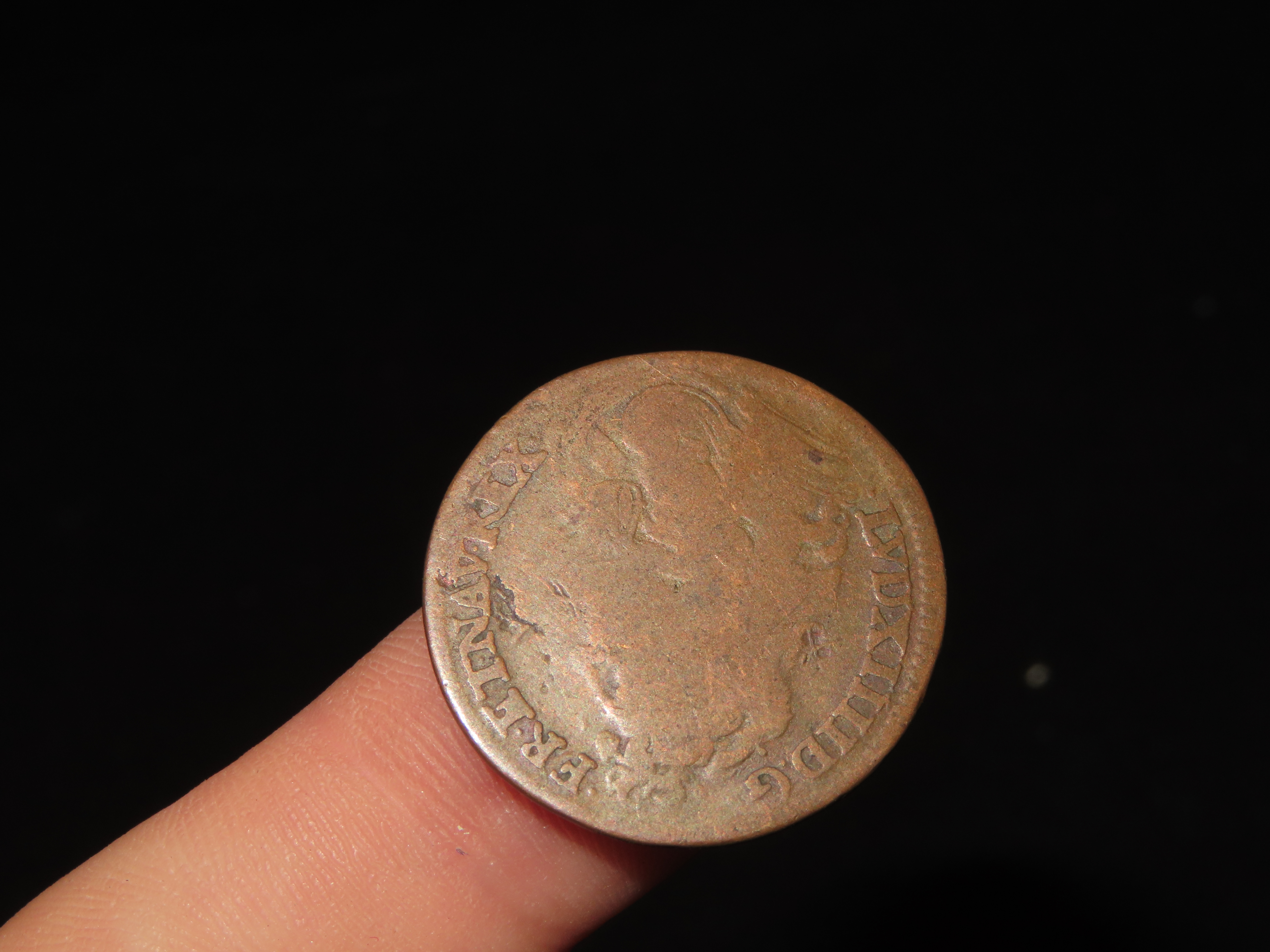 1676 Dated Colonial Era Coin, About the size of a Quarter, Great Early Over 300 Year Old Coin!