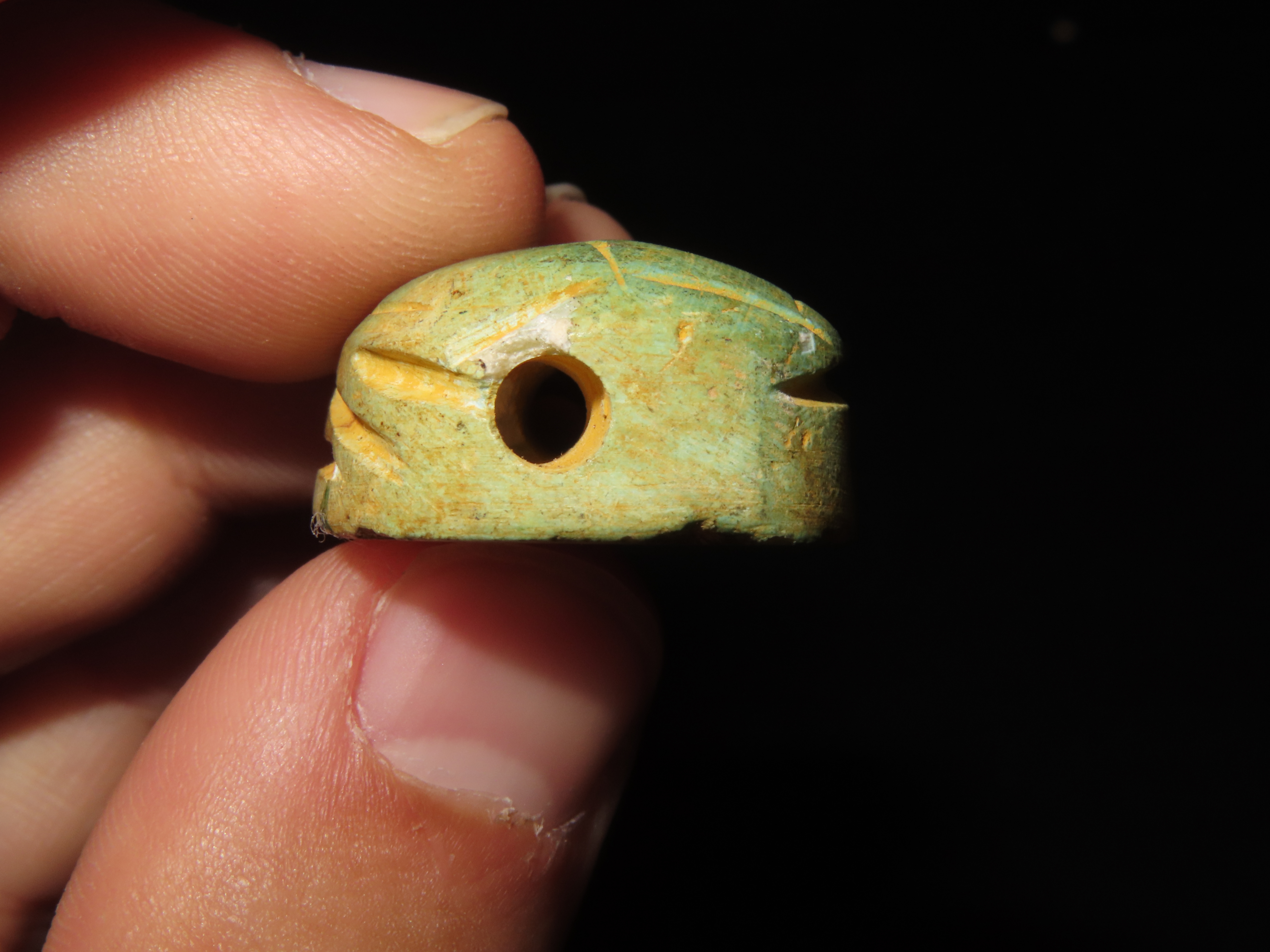 Nice Egyptian Scarab Bead, 1085-730 BC, Nice Example with Great Patina