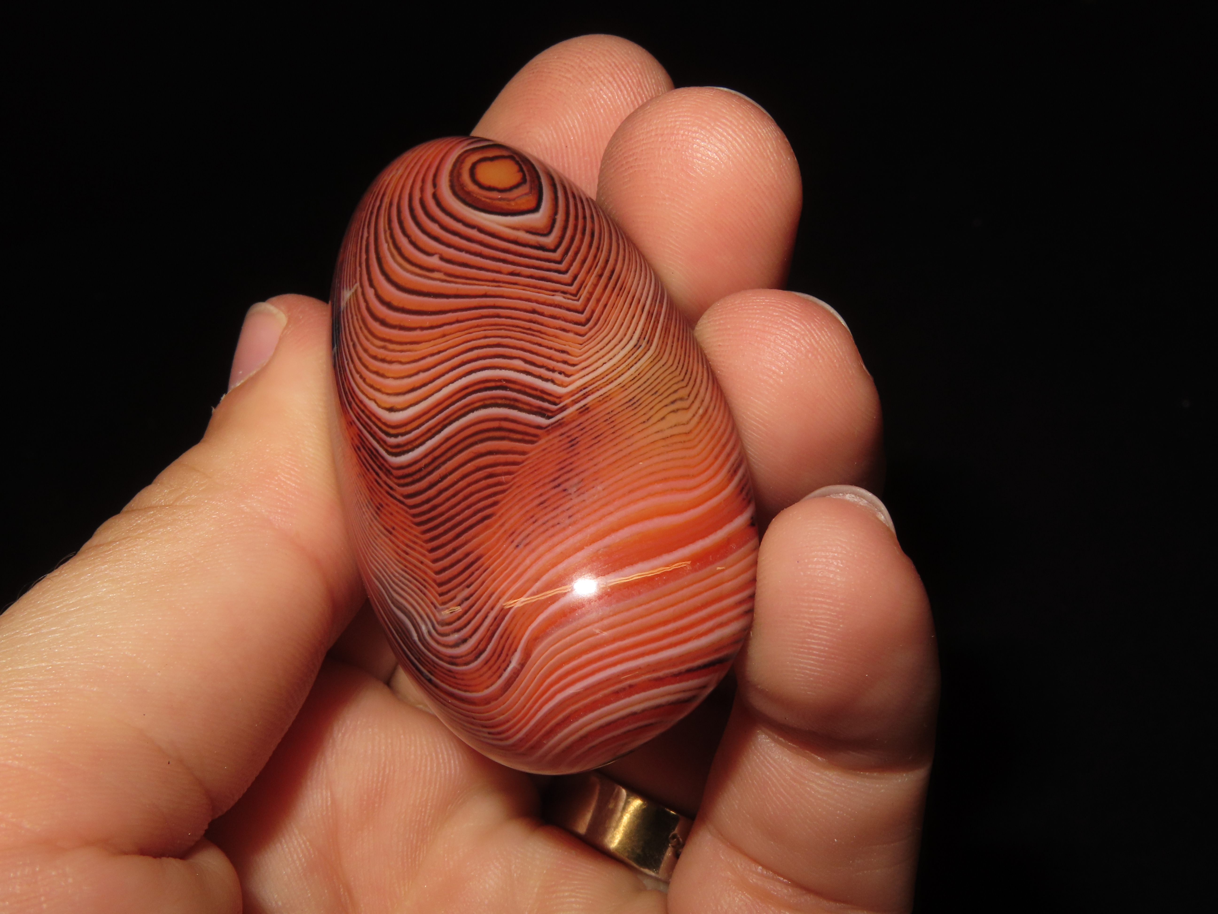 Colorful Polished Banded Lace Agate. Incredible Colors. Nice large example. Fully Polished.