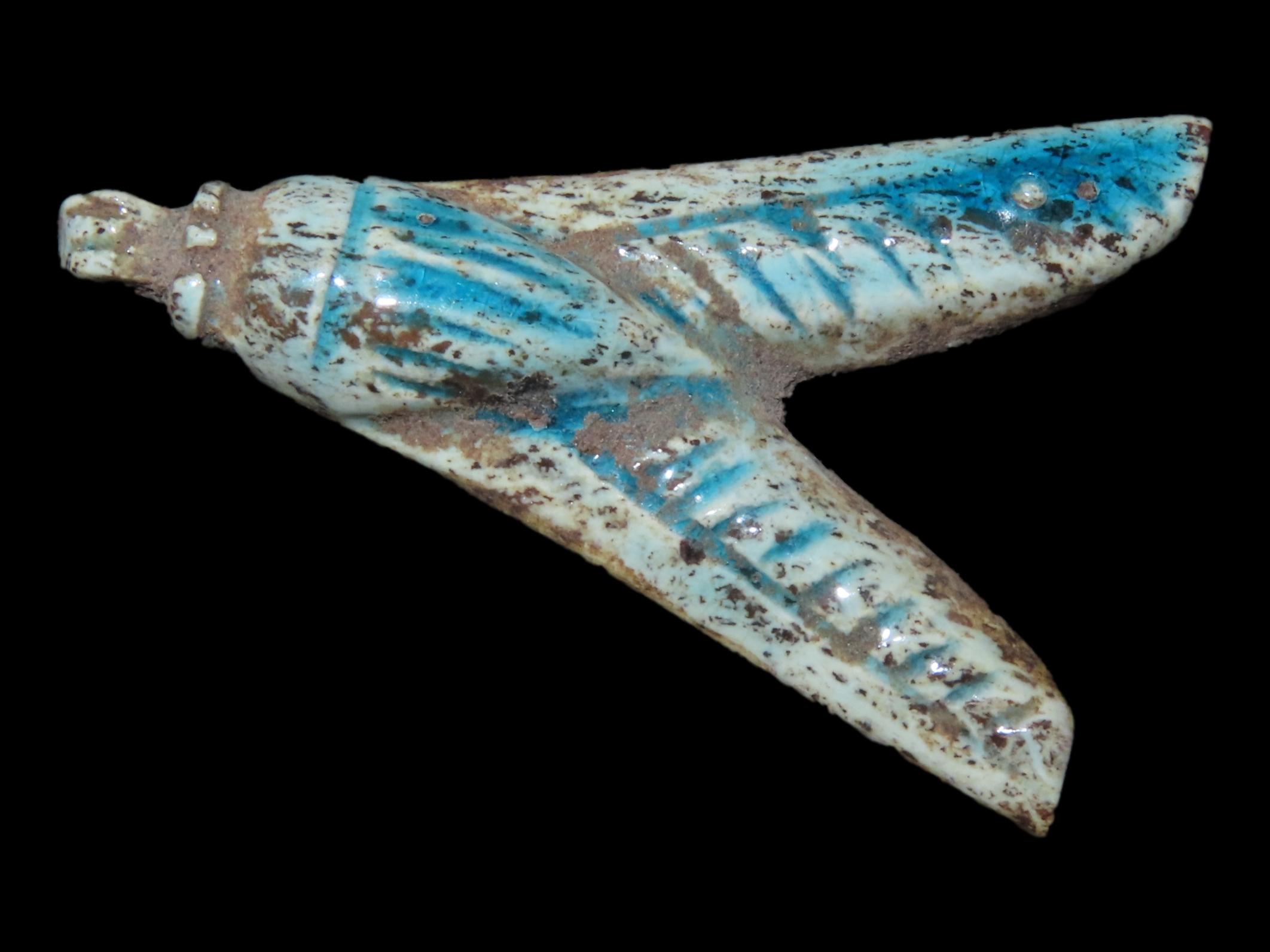Nice Egyptian Faience Amulet, Fly Pendant, 1550-332BC. Great Example