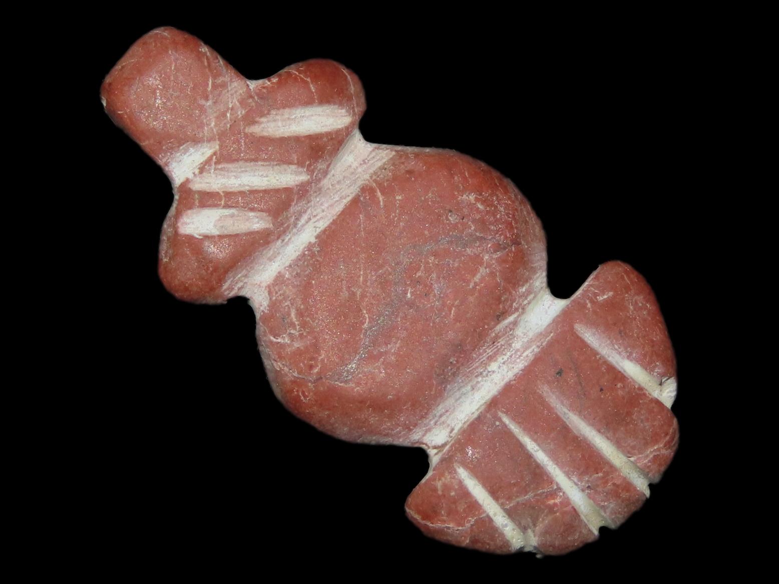 Nice Egyptian Red Stone / Jasper Amulet, Effigy Pendant, 1550-332BC. Great Example