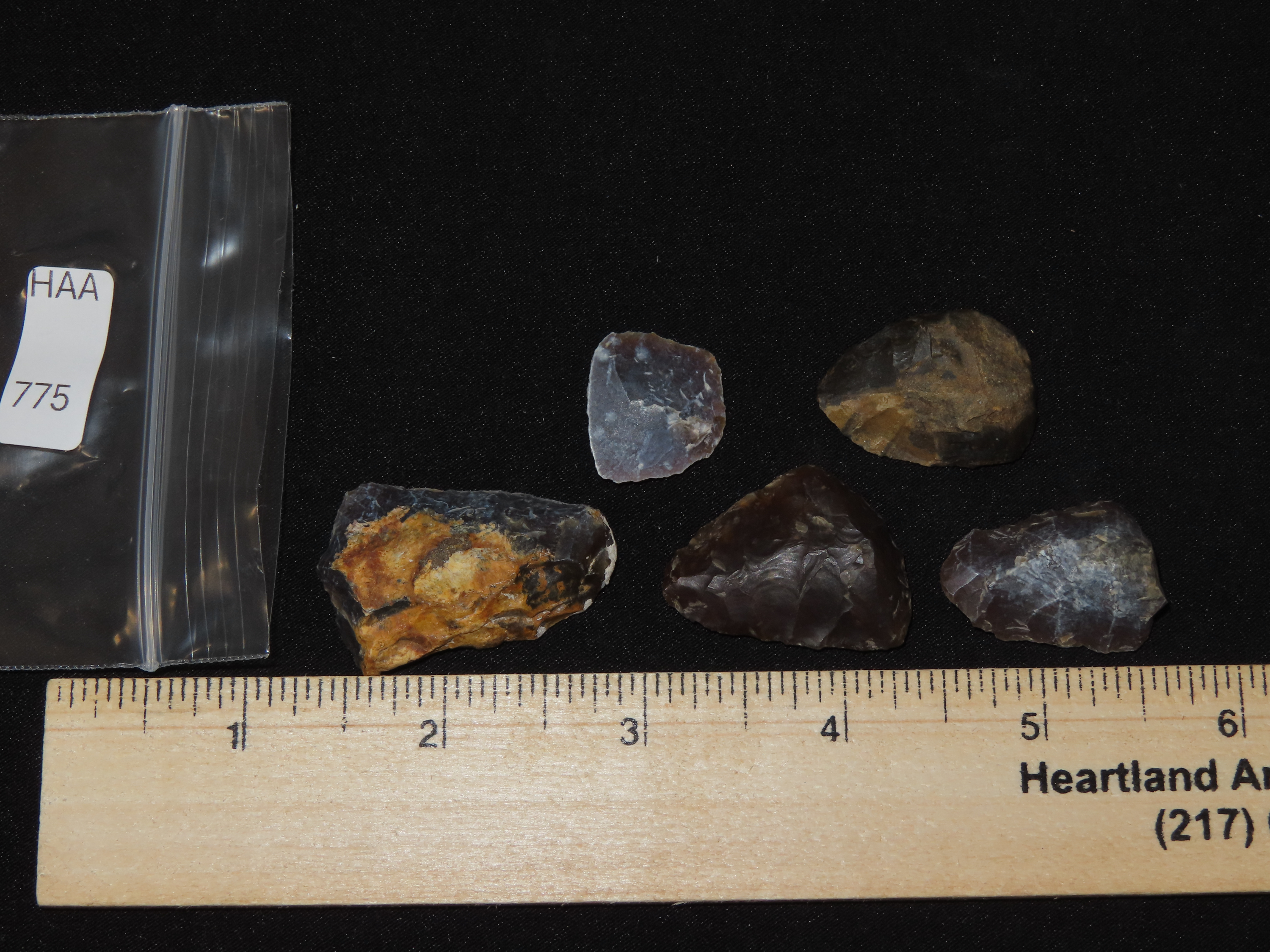 Nice Lot of Knife River Flint Thumb Scrapers from the Dakotas. Beautiful Translucent KRF.