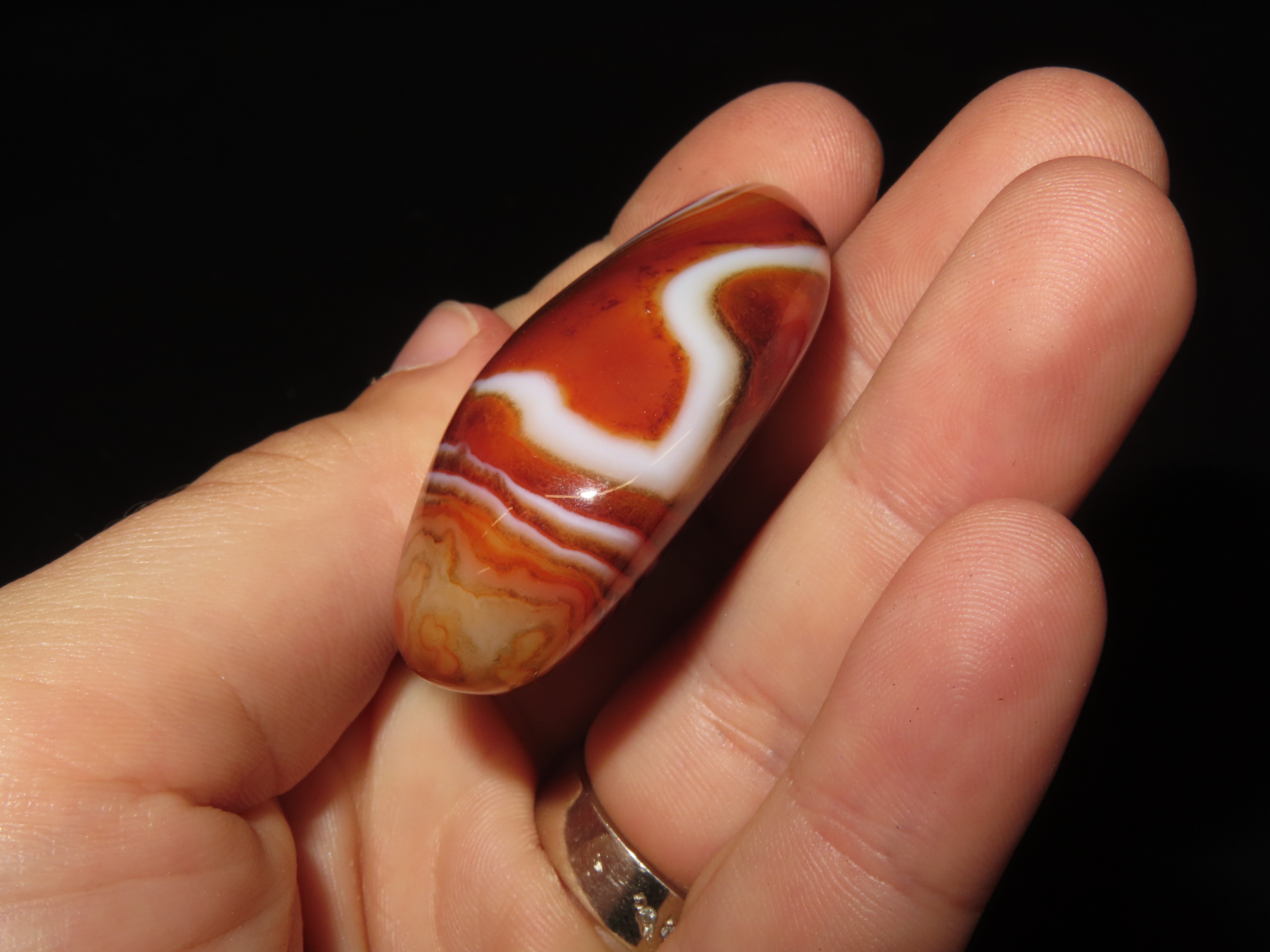 Colorful Polished Banded Lace Agate. Incredible Colors. Nice large example. Fully Polished.