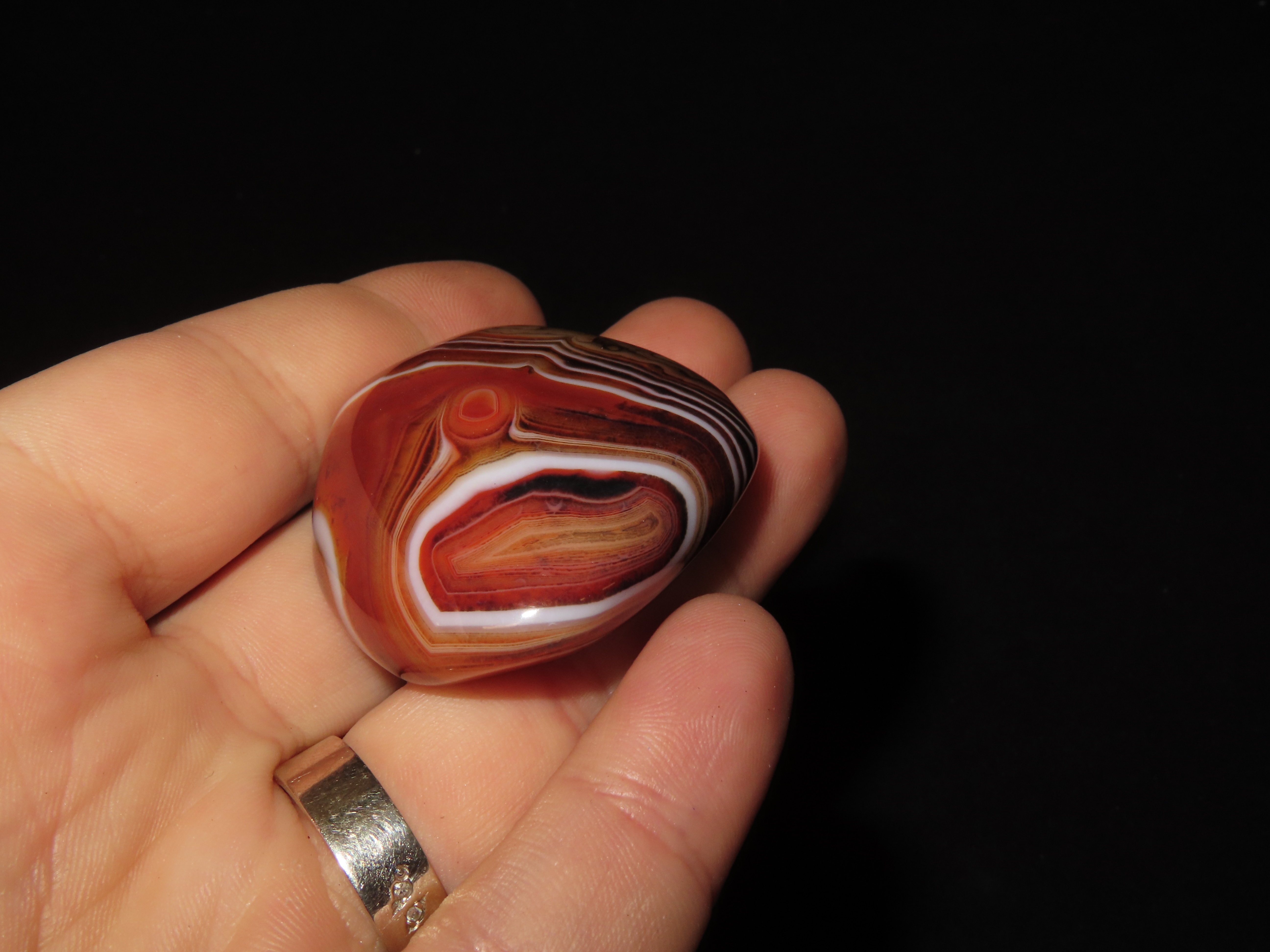 Colorful Polished Banded Lace Agate. Incredible Colors. Nice large example. Fully Polished.