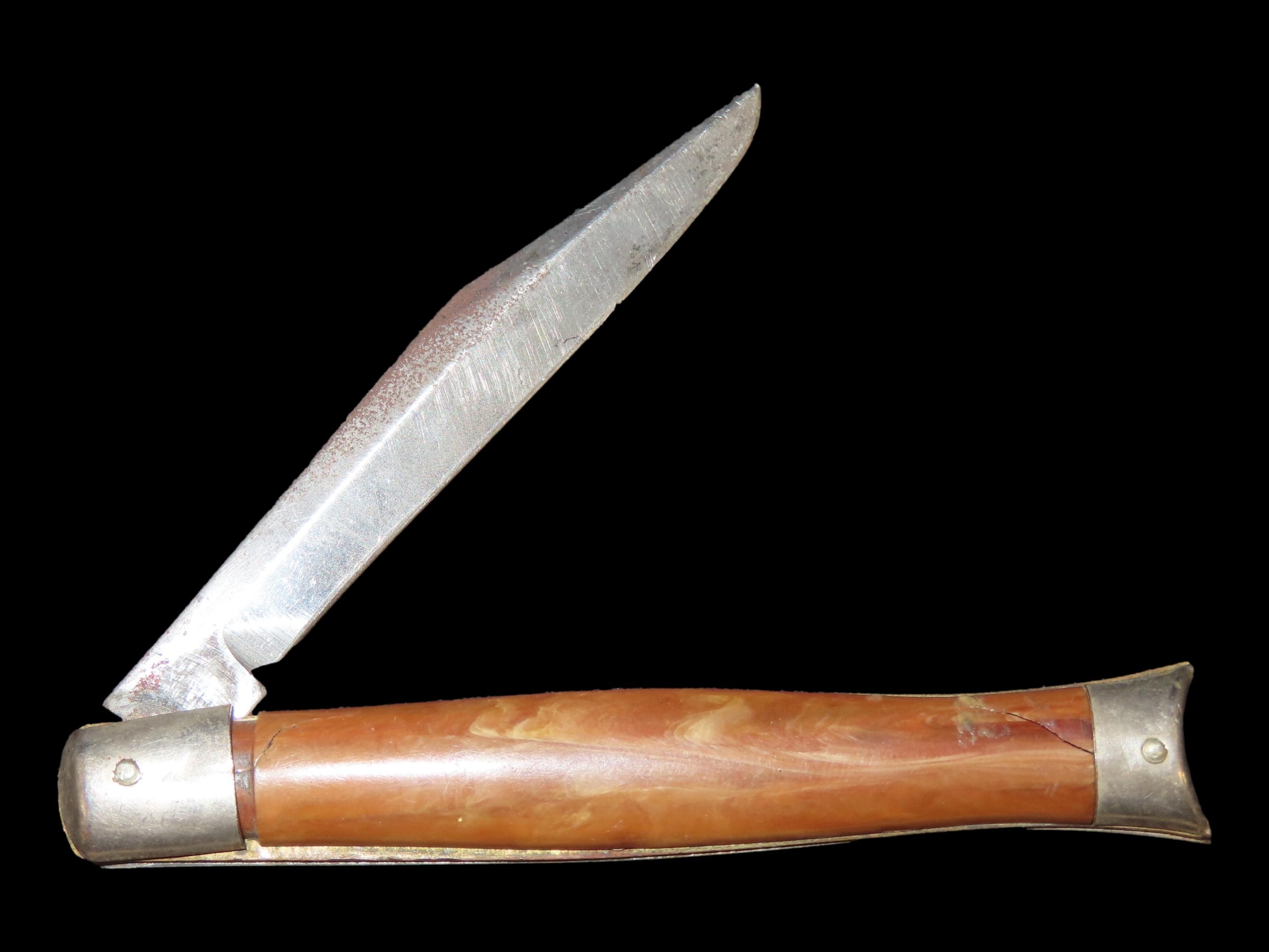 Vintage Pocket Knife, Stilleto, Shur Snap, Colonial Brand. USA made.