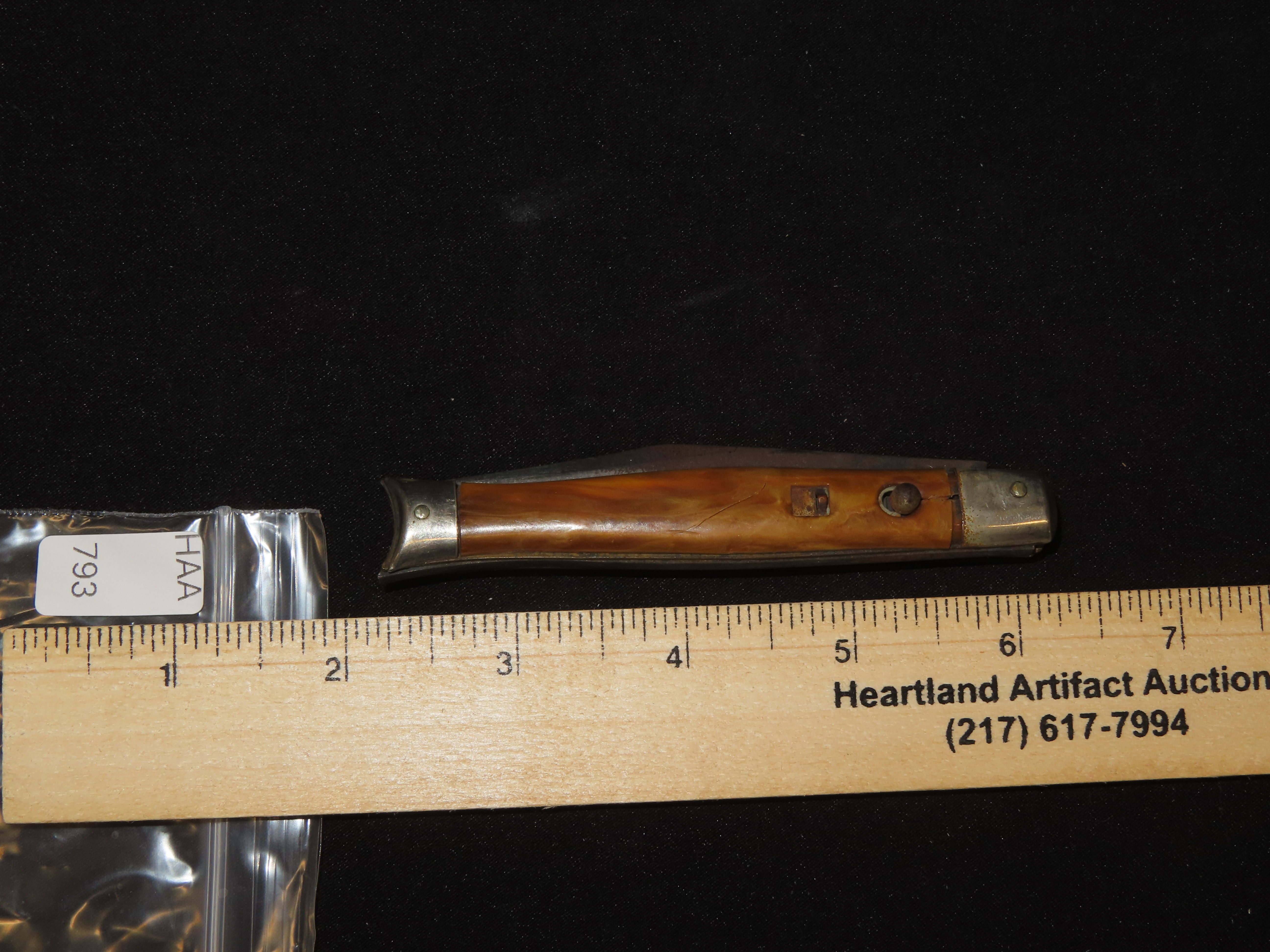 Vintage Pocket Knife, Stilleto, Shur Snap, Colonial Brand. USA made.