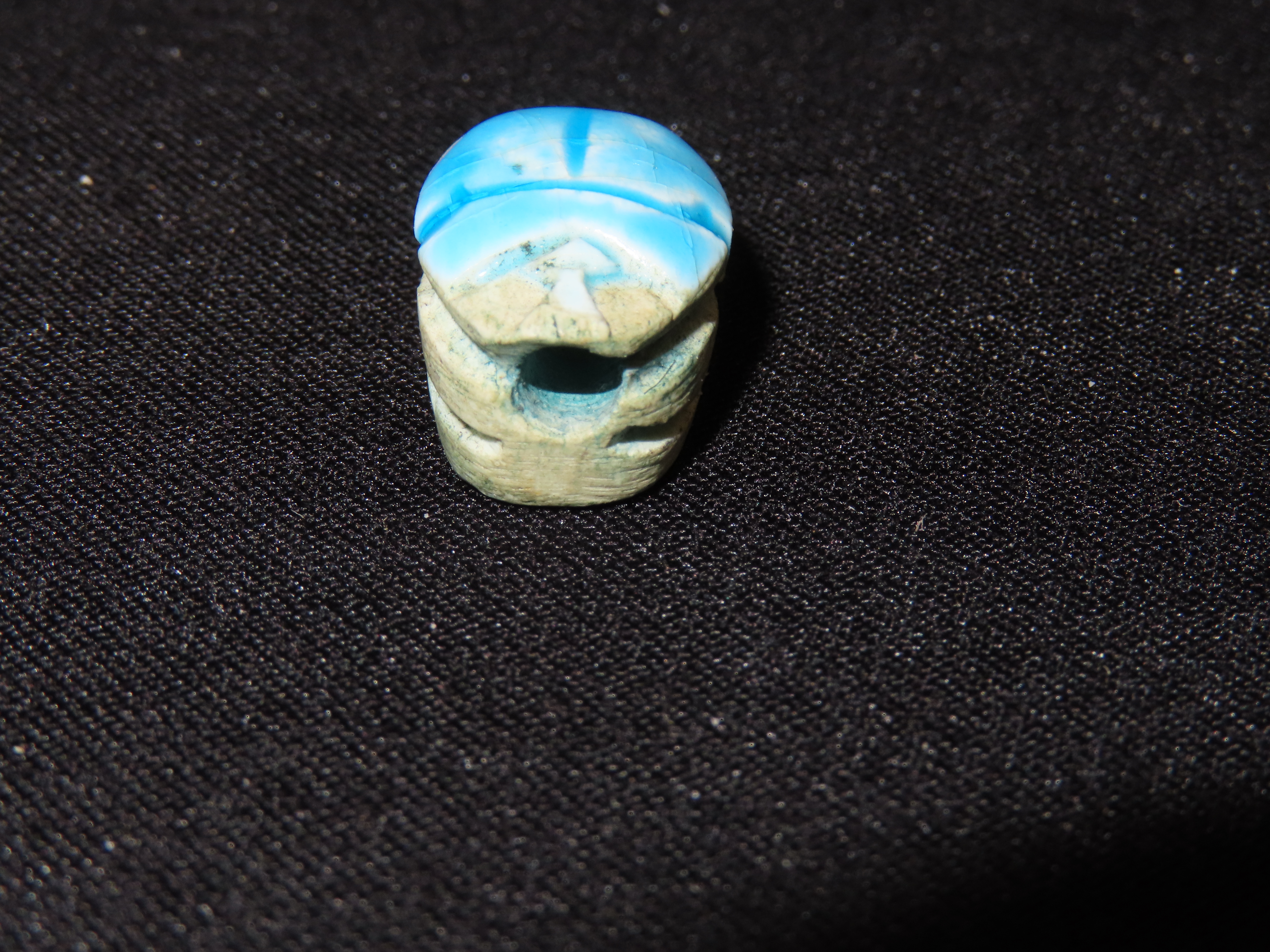 Nice Egyptian Scarab Bead, 1085-730 BC, Nice Example with Great Patina