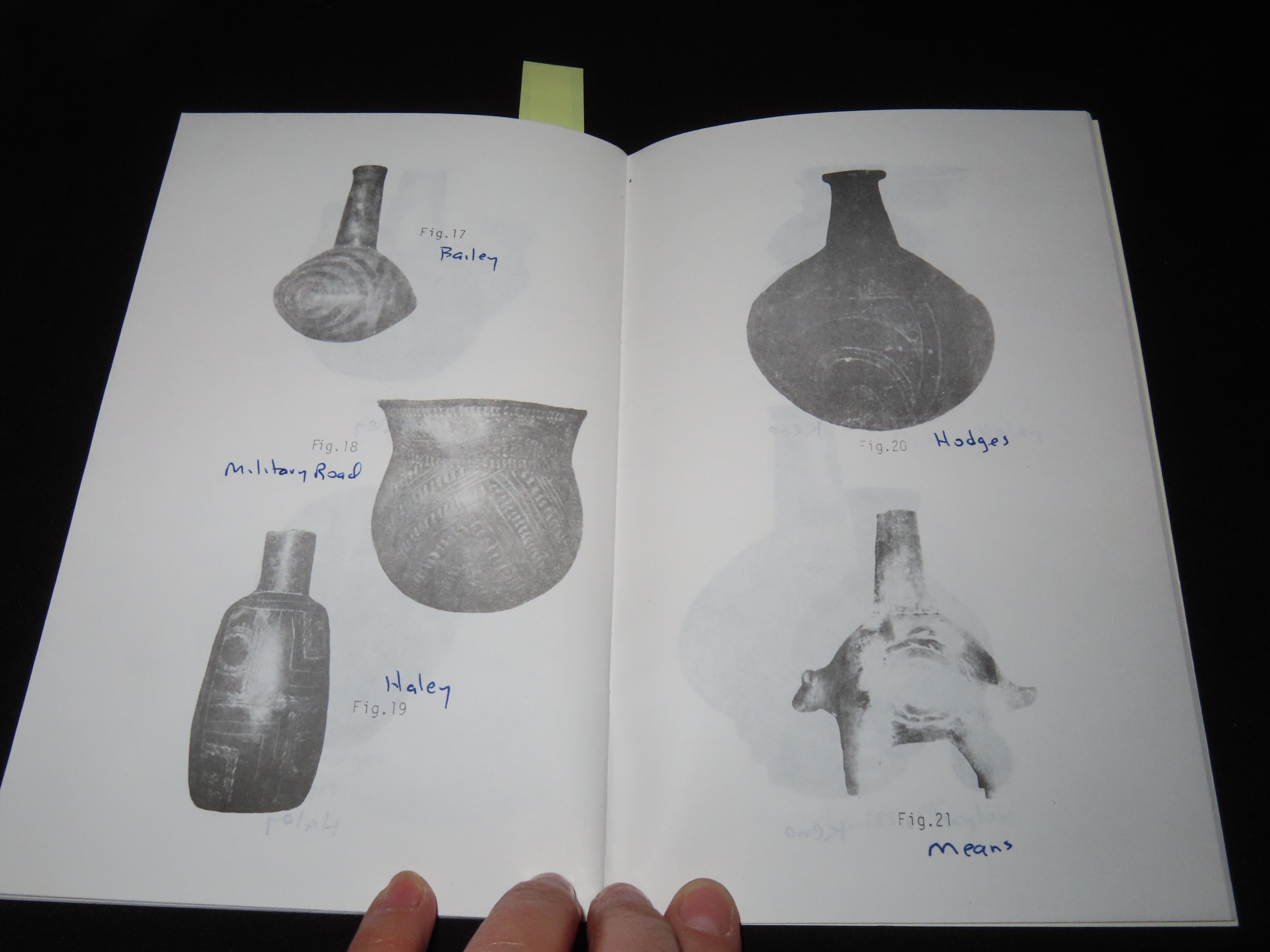 PREHISTORIC CADDO INDIAN POTTERY, 1981, BY SAM JOHNSON, 56 PAGES FULL OF SHOWING ALL THE DIFFERENT TYPES AND NAMES OF THE CADDO DESIGNS
