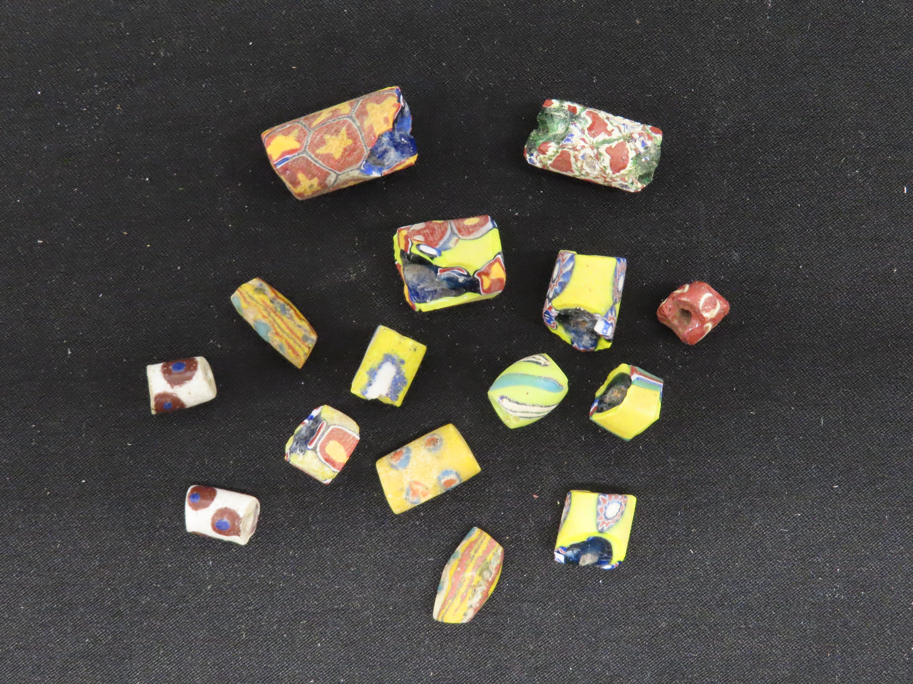 Nice Lot of Mosaic Millefiori Trade Beads, Africa. Colorful Example.s