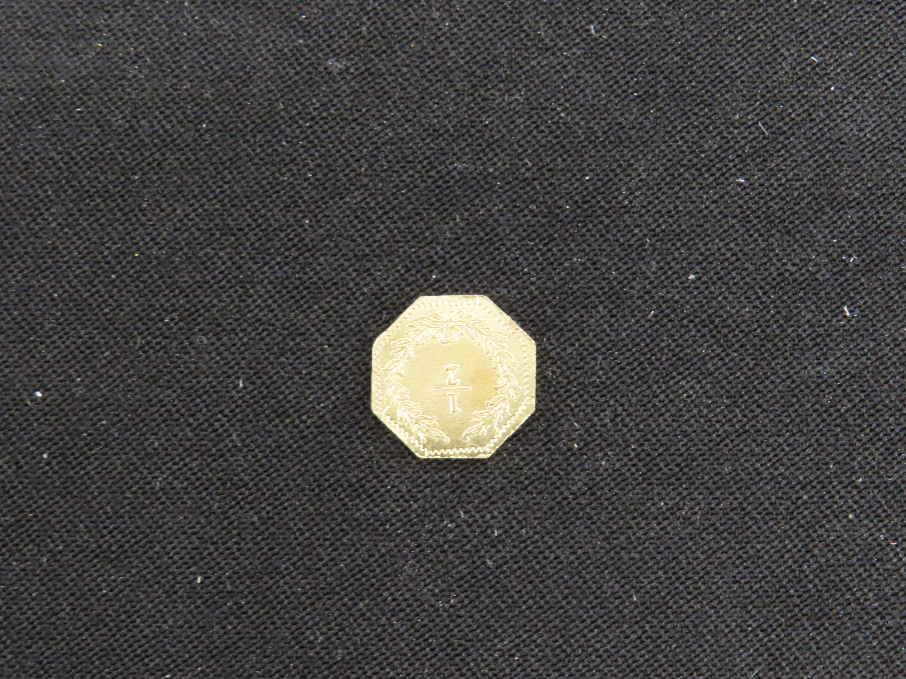 1881 California Gold Rush Era Token / Coin. Exact Gold Content Unknown.
