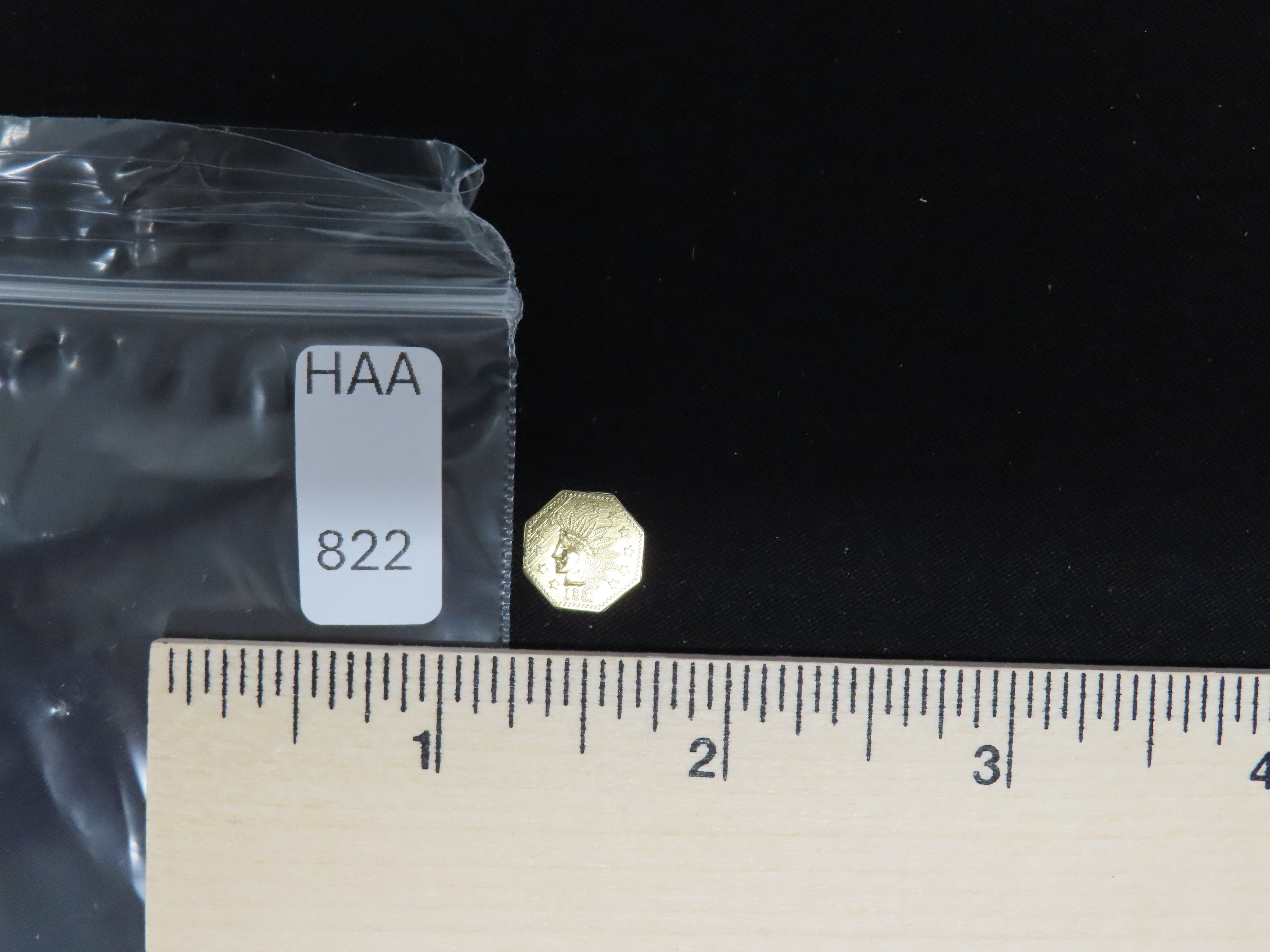 1881 California Gold Rush Era Token / Coin. Exact Gold Content Unknown.