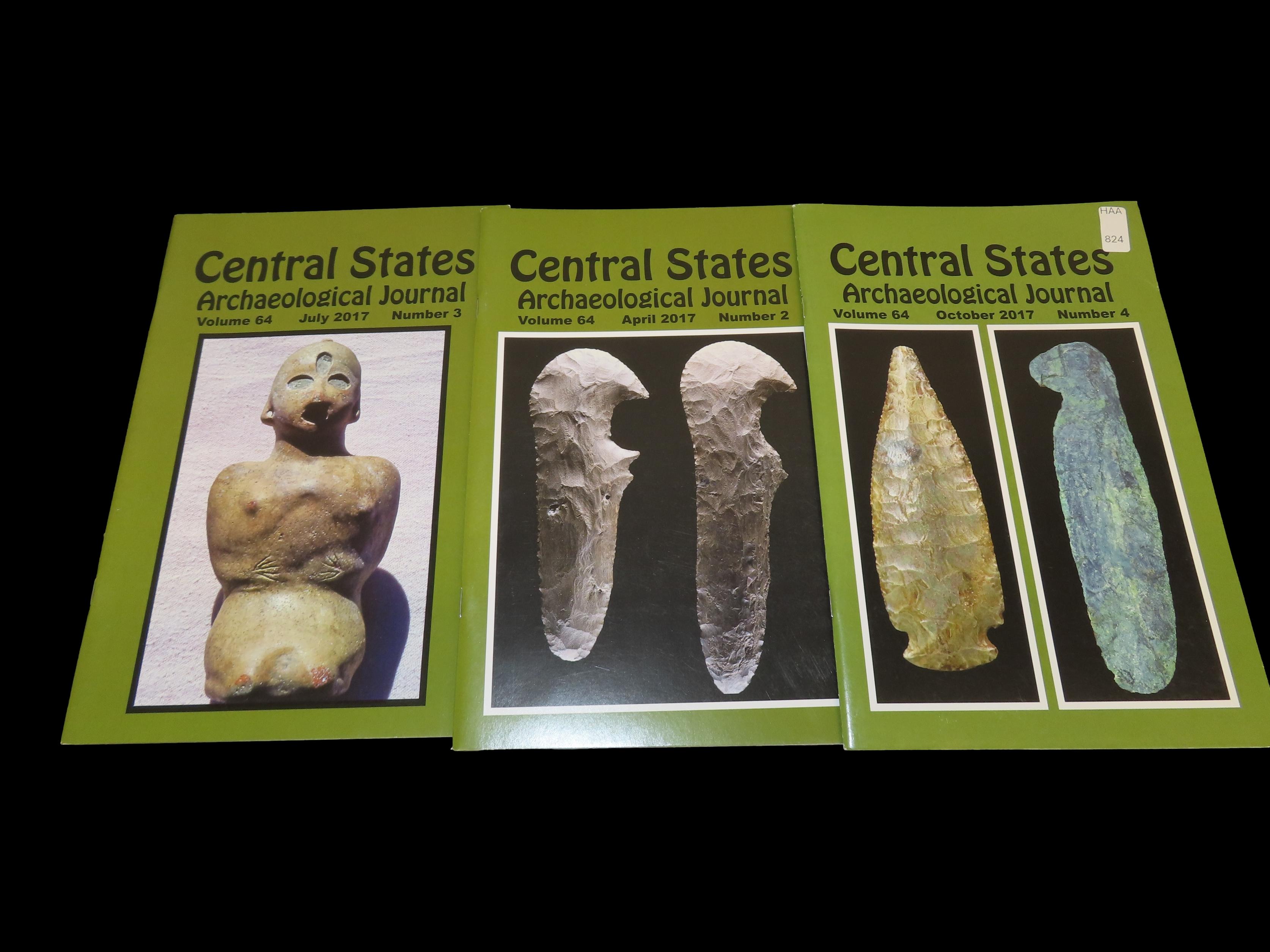 SET OF 3 CENTRAL STATES ARCHAEOLOGICAL JOURNALS FOR 2017