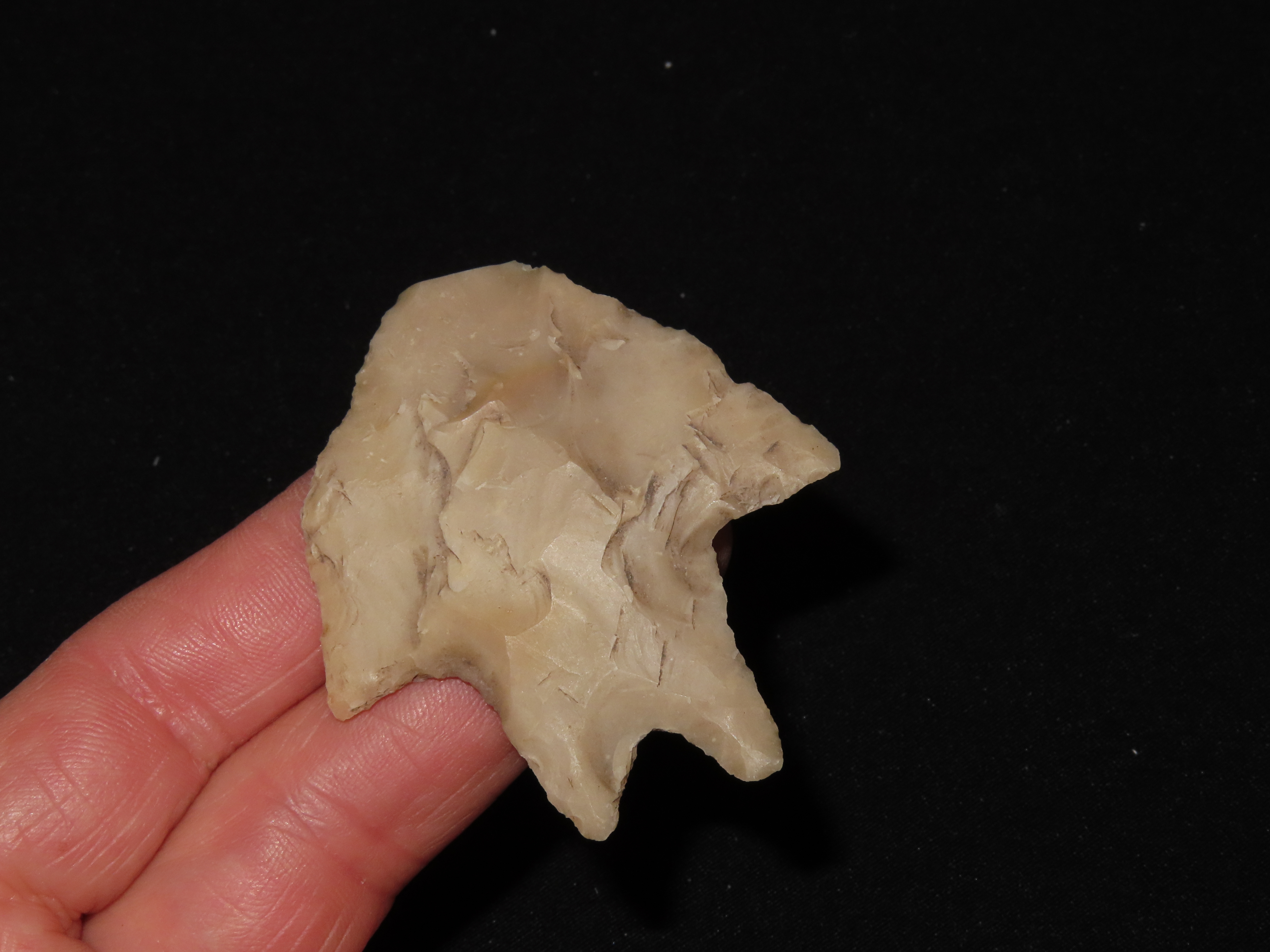 Nice Wide & Translucent Comanche Pedernales / Perf found in Uvalde County Texas. Indian Arrowhead.