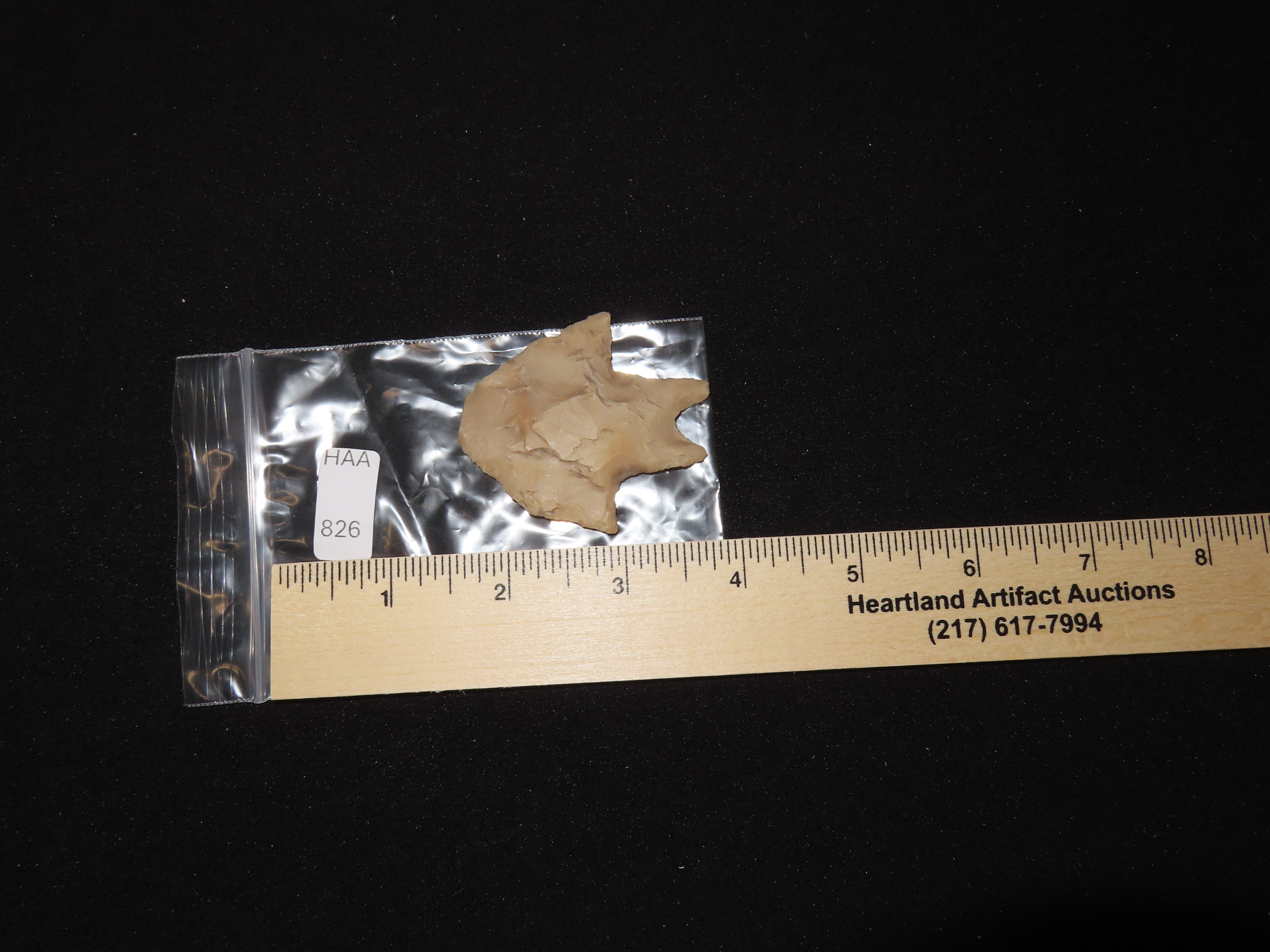 Nice Wide & Translucent Comanche Pedernales / Perf found in Uvalde County Texas. Indian Arrowhead.