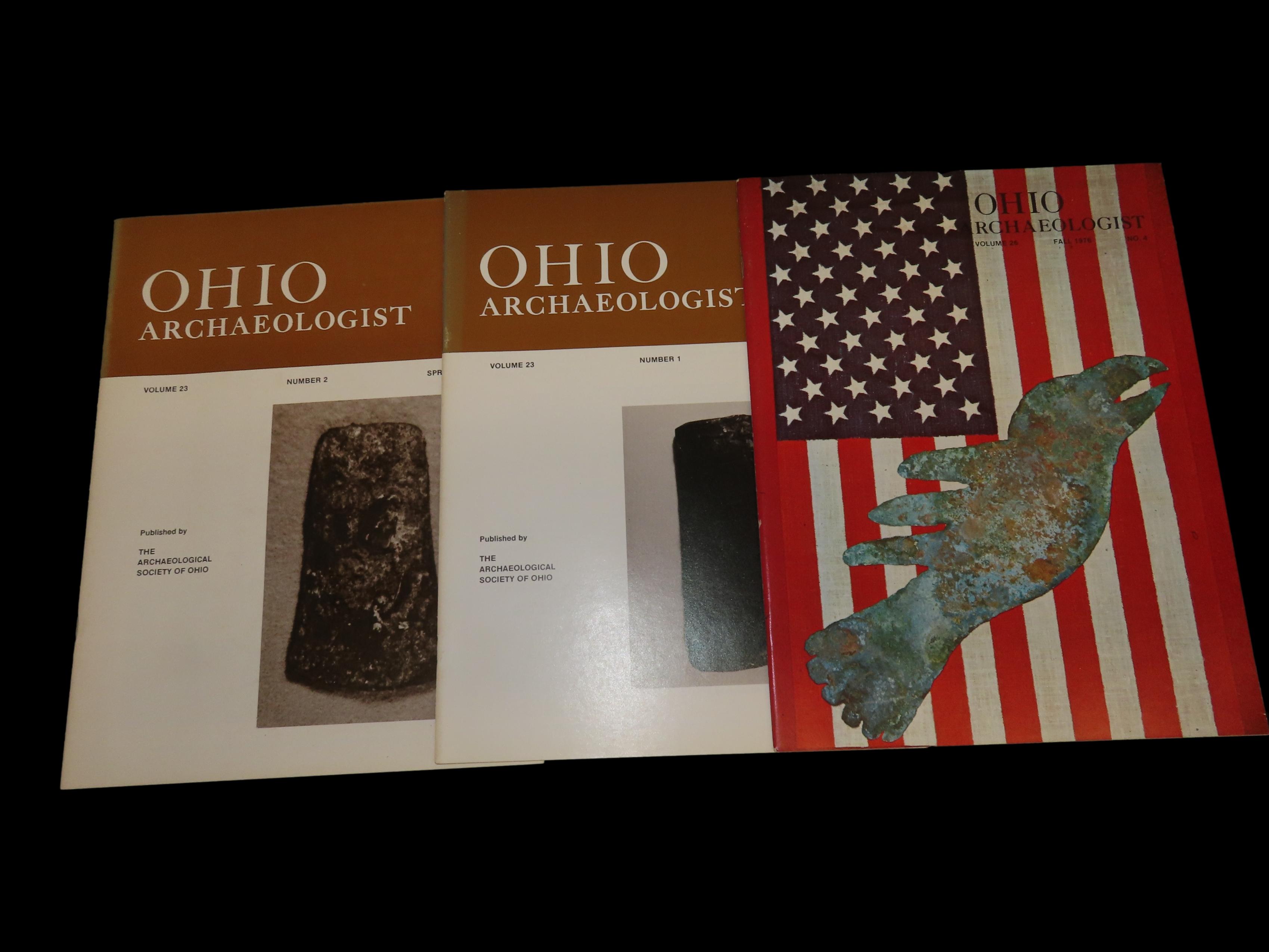 SET OF 3 OHIO ARCHAEOLOGIST JOURNALS FROM THE 1970'S