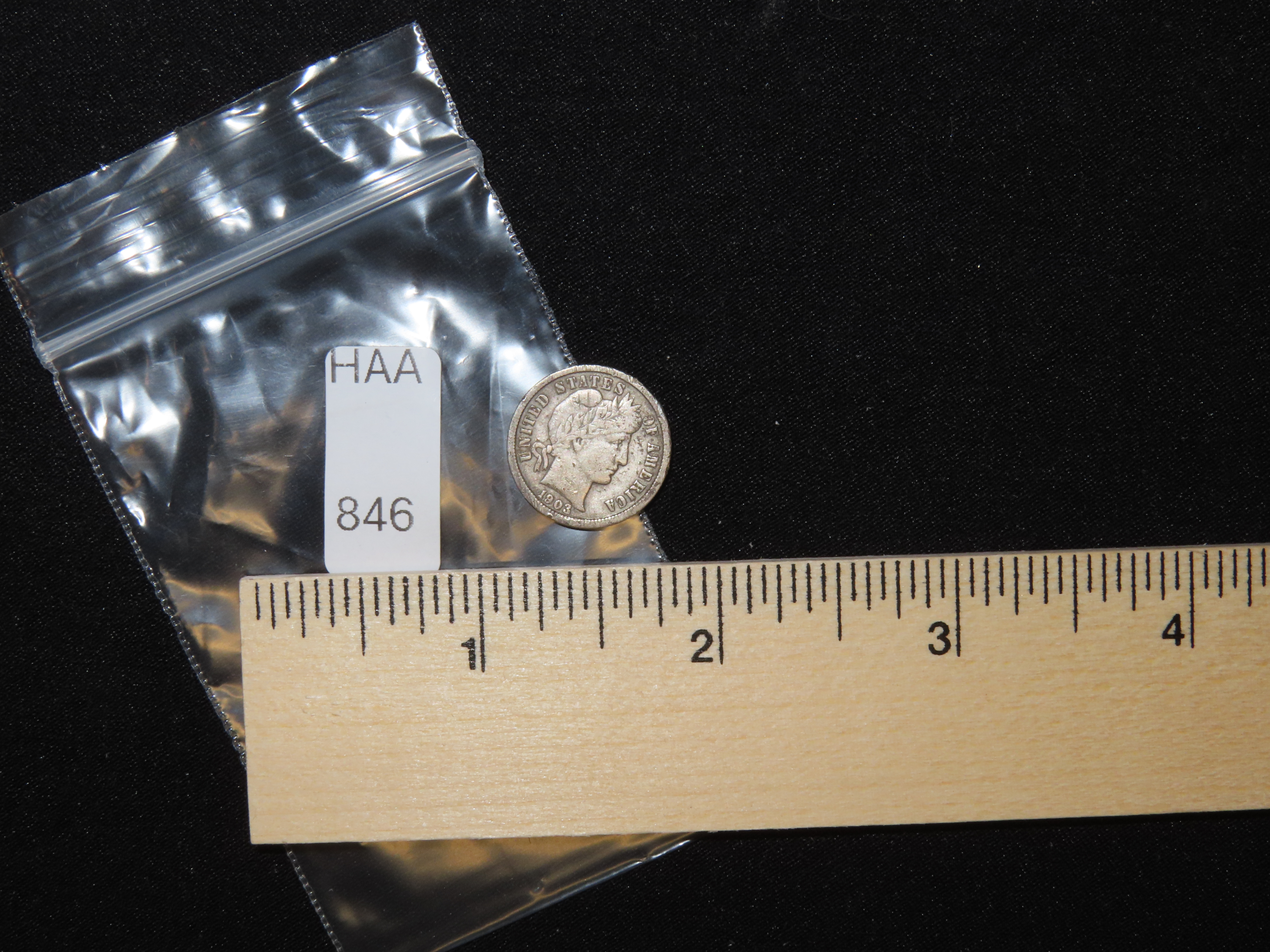 1903 Barber Silver Dime, Great Original United States Silver Coin, U.S. Currency
