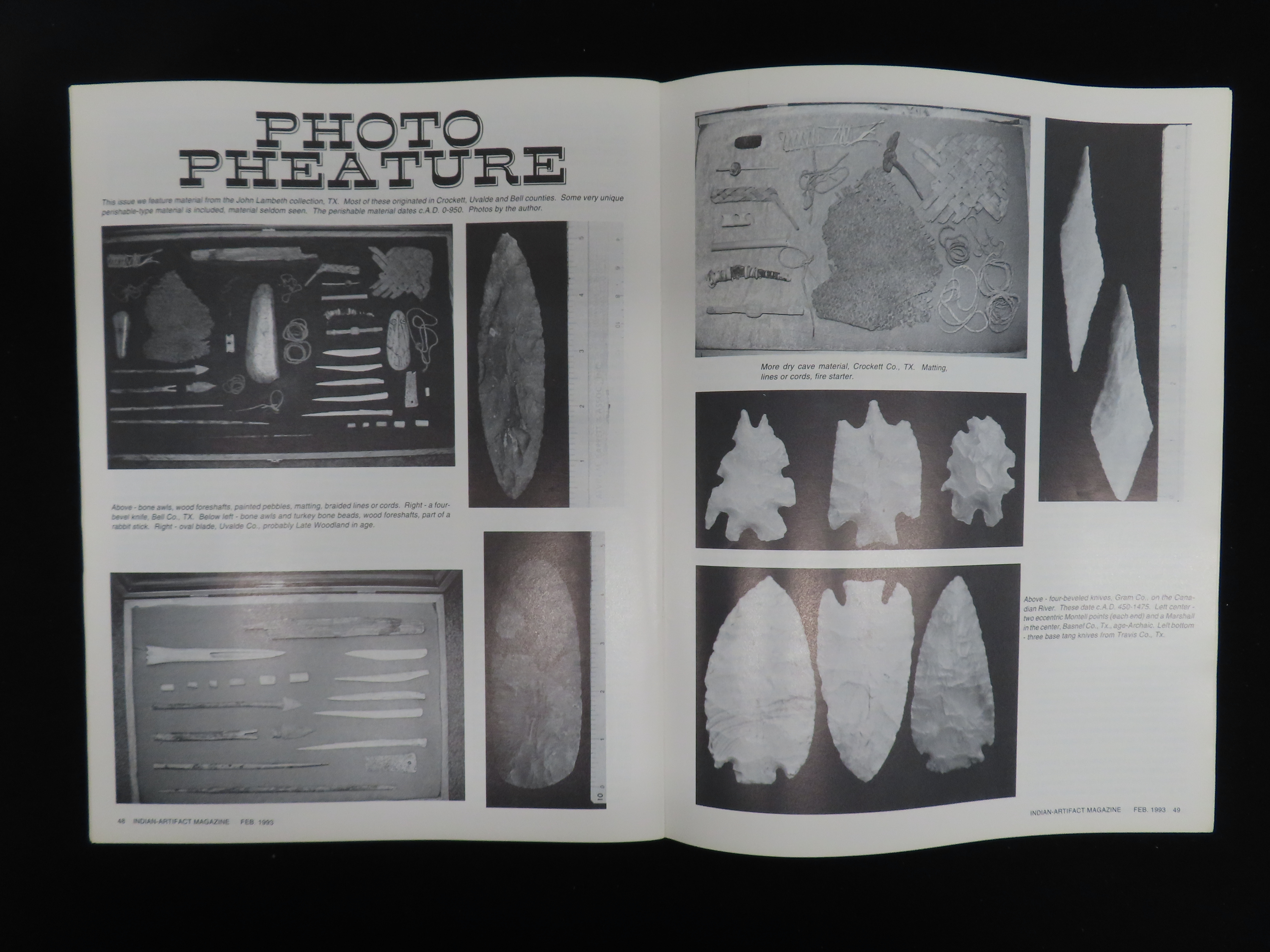 COMPLETE SET OF INDIAN ARTIFACT MAGAZINES FOR 1993, TONS OF GREAT PICS AND ARTICLES!
