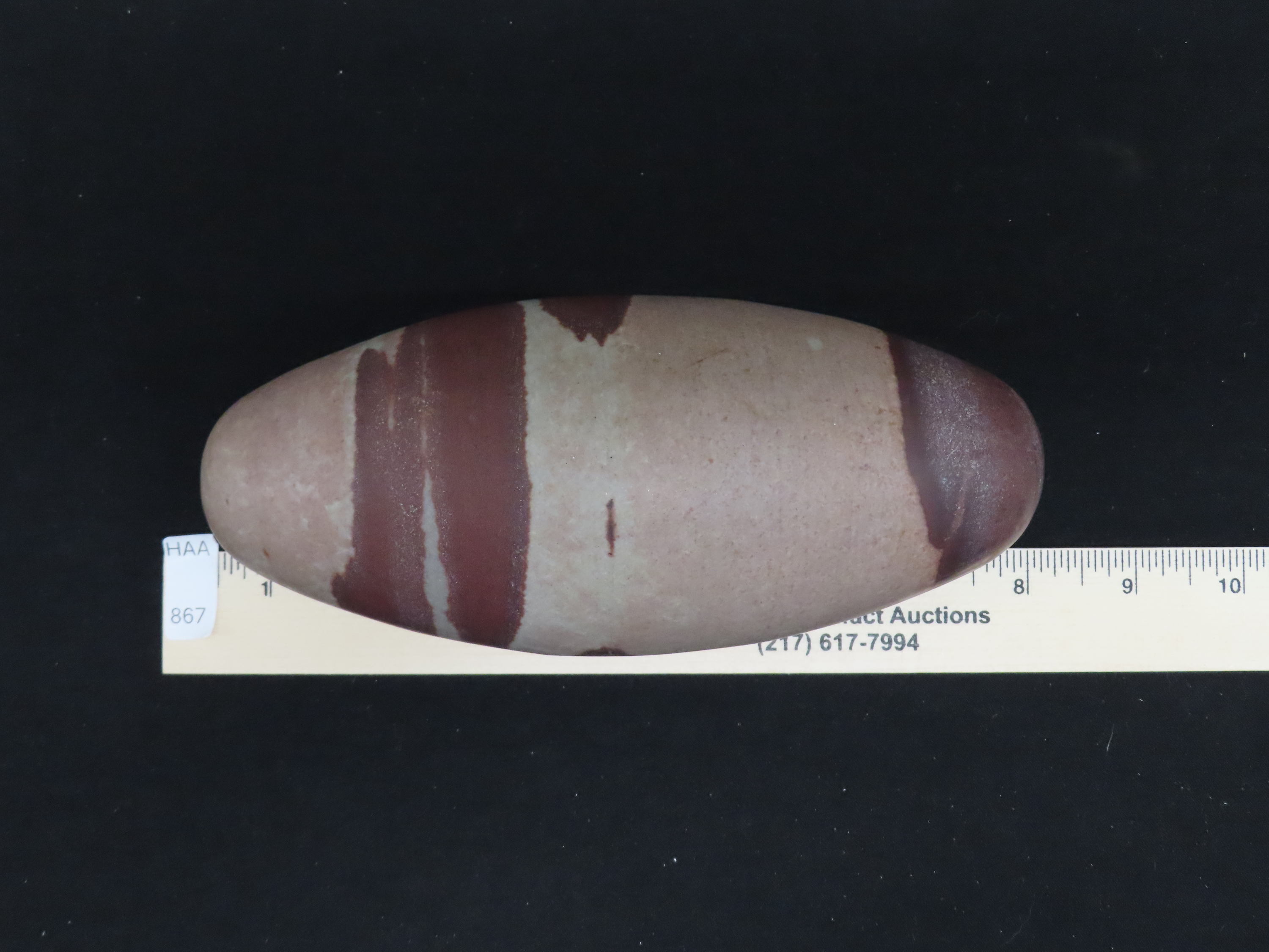 Huge Super Colorful 7" Long Shiva Lingam Stone, Narmada River, India. Oustanding Color!