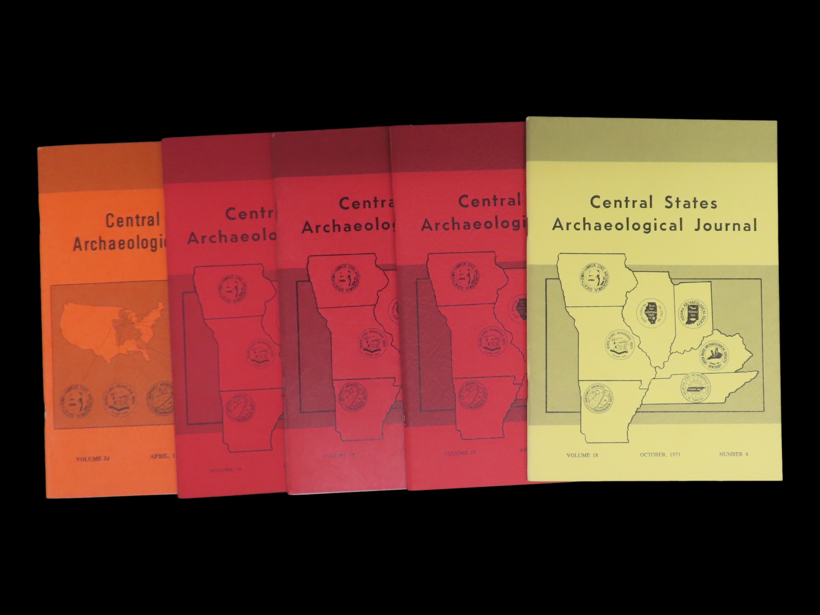 SET OF 5 1970'S CENTRAL STATES ARCHAEOLOGICAL JOURNALS