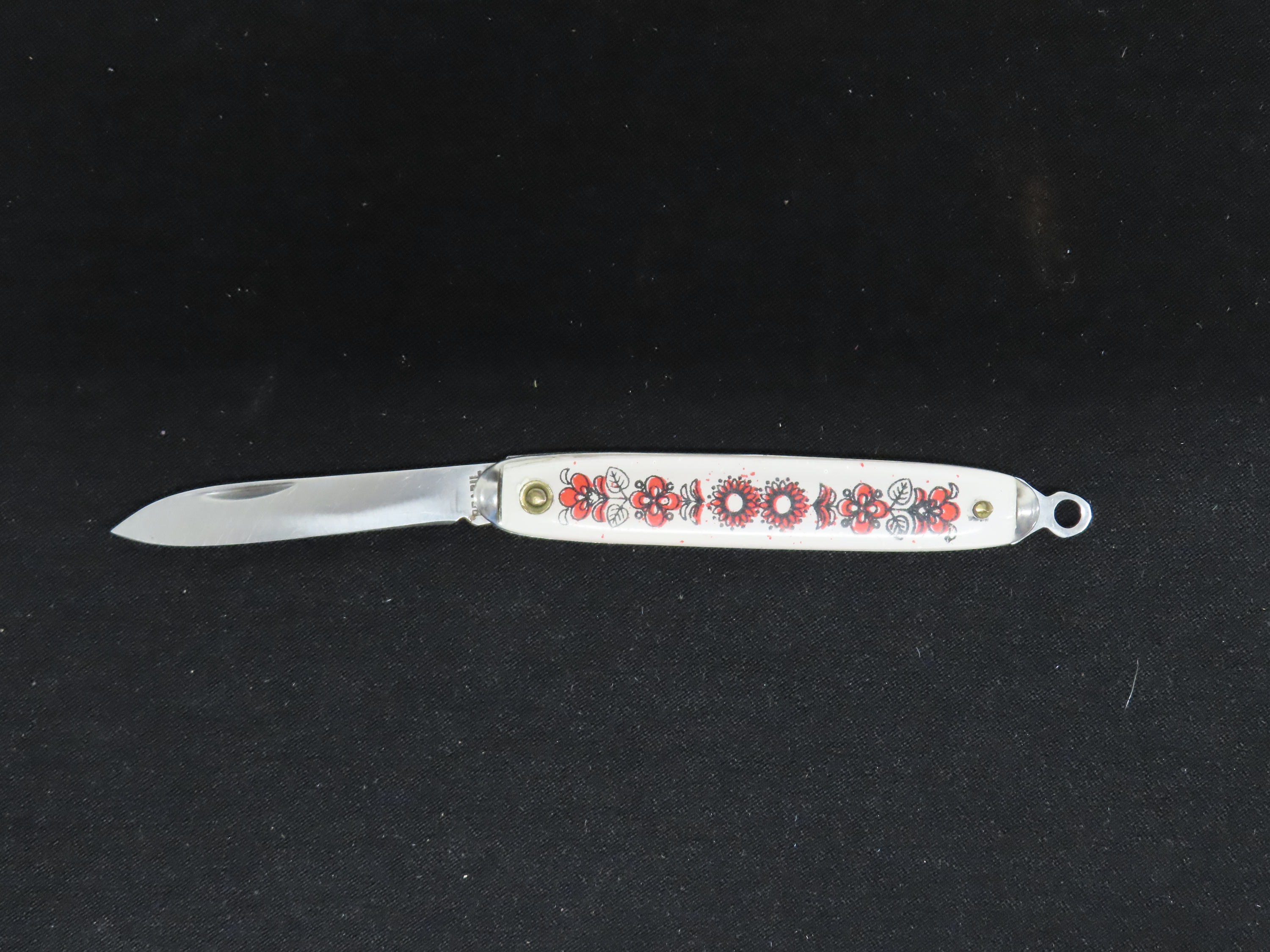 Colorful Vintage Pocket Knife. Single Blade. Brazil